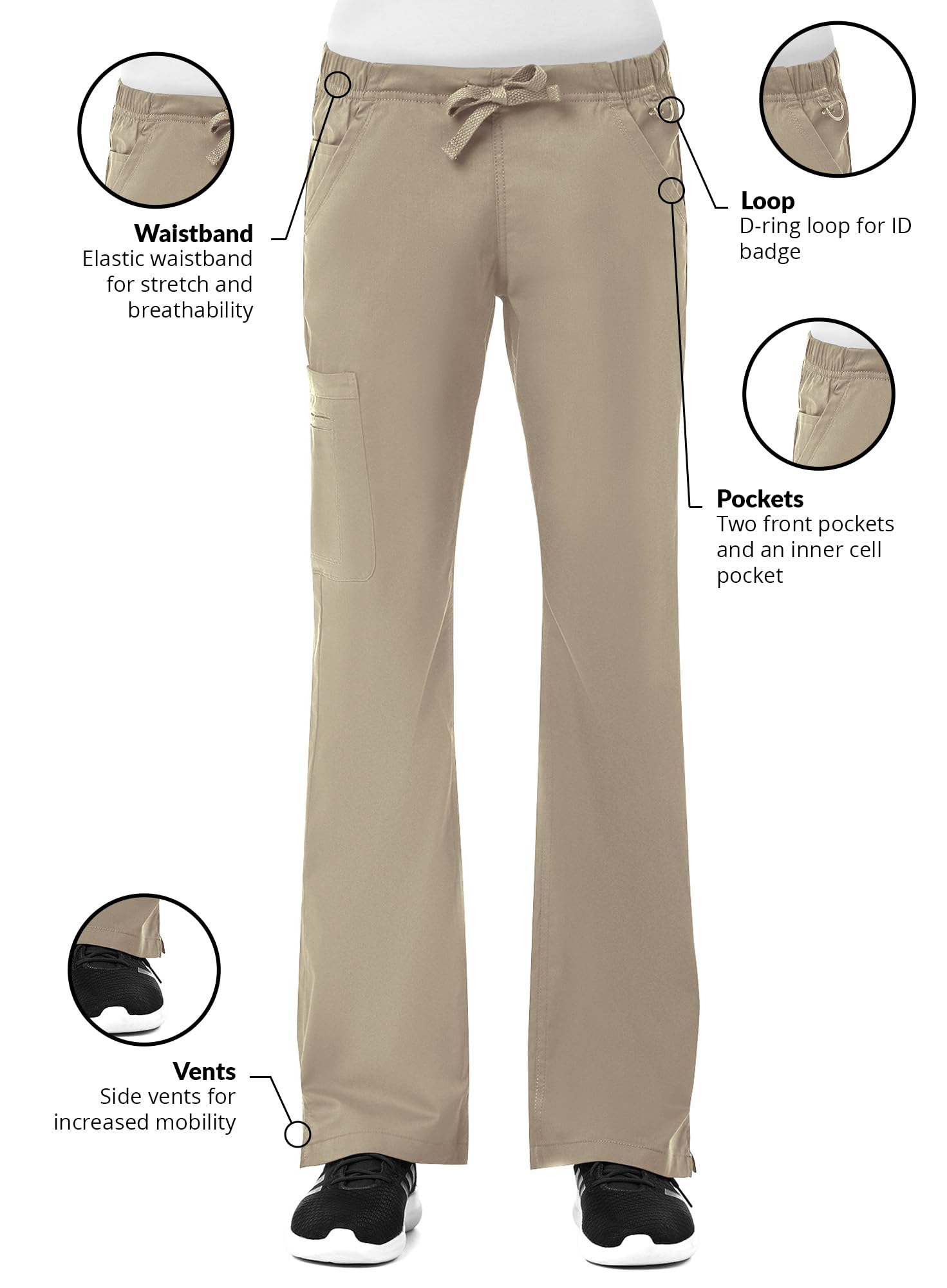 Maevn Women's Straight Leg Cargo Pants - Durable Work Pants with Multiple Pockets for Outdoor, Hiking & Casual Wear