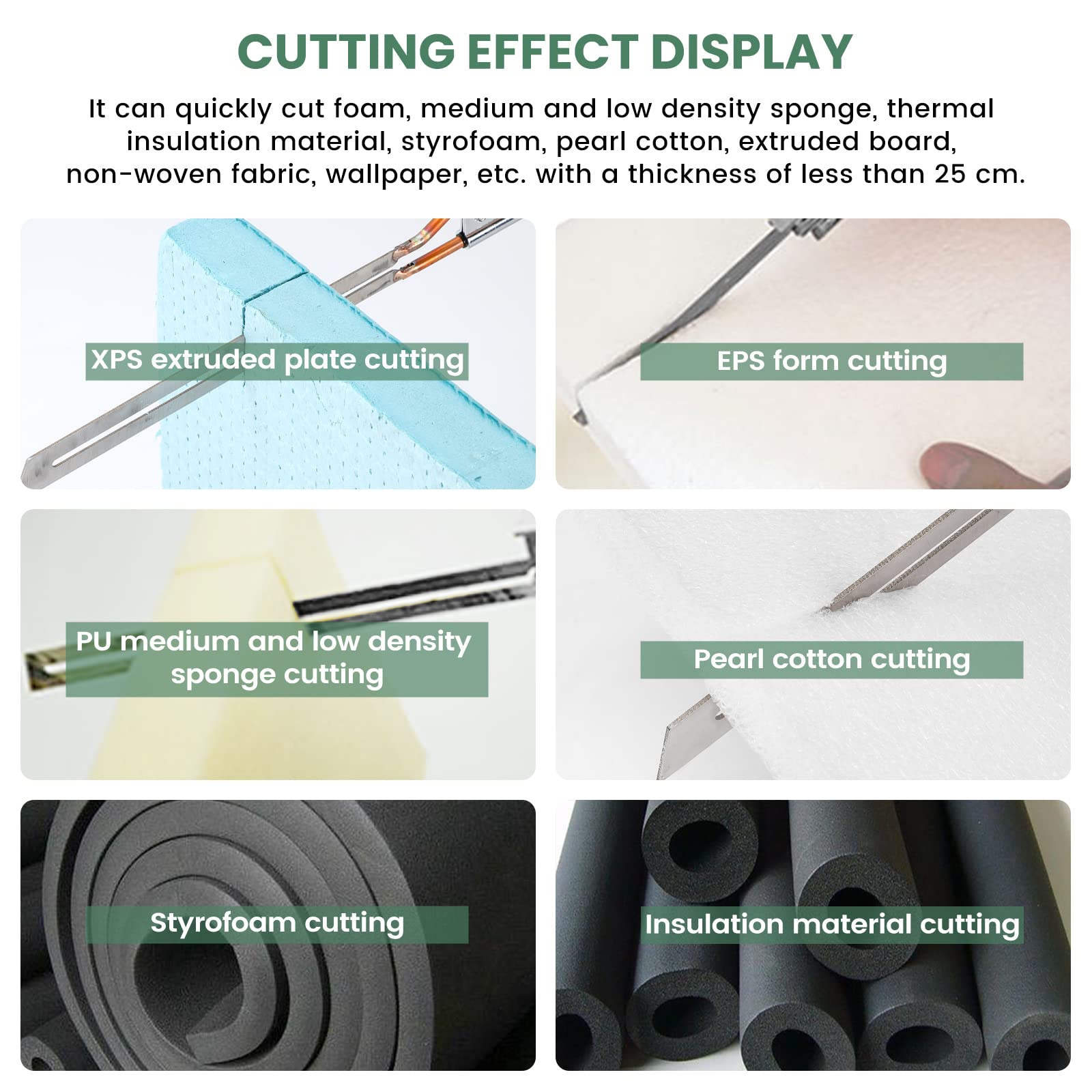 150W Electric Foam Cutter Hot Knife - 600℃ Heat Cutting Tool with 4