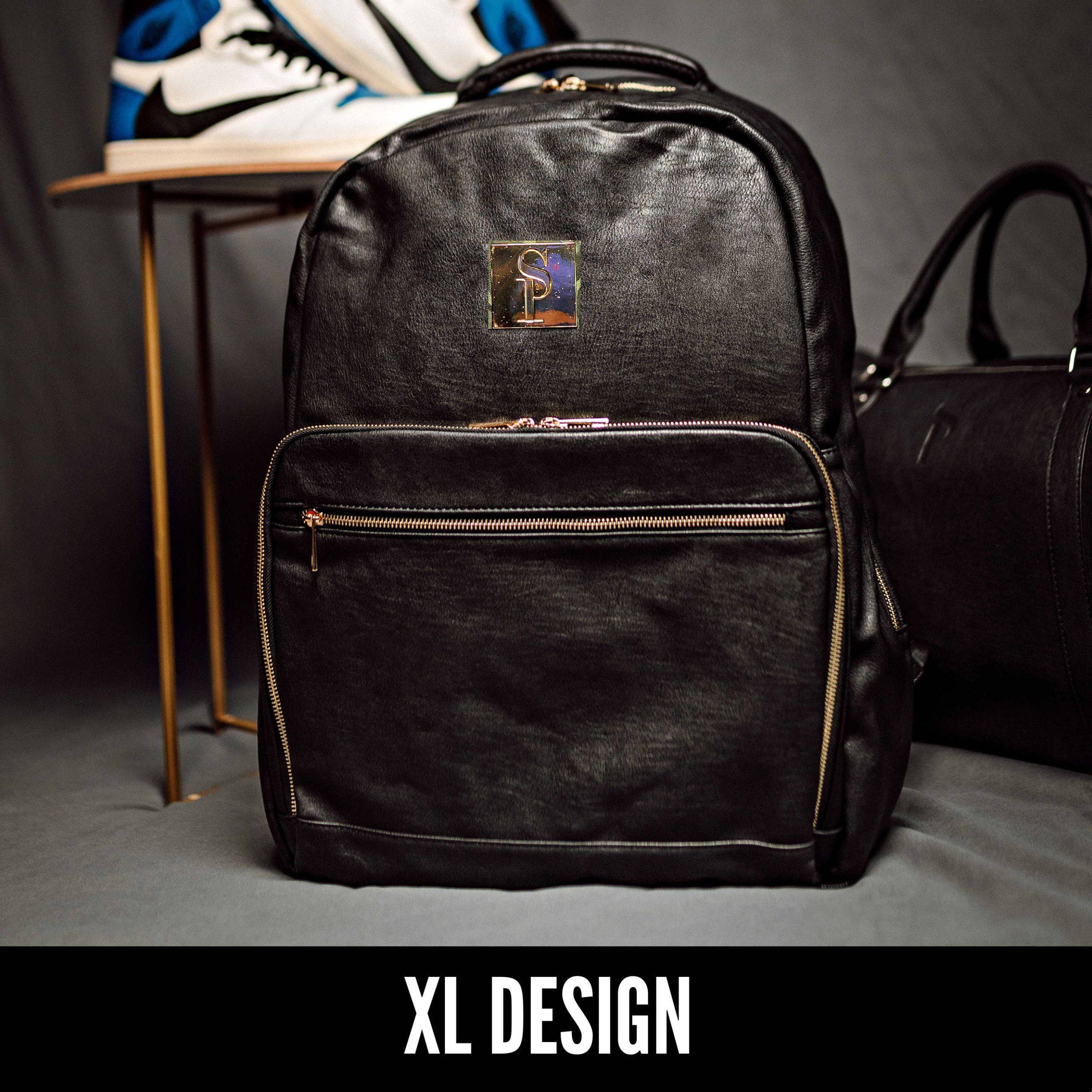 Premium Tumbled Leather Commuter Bag XL - Durable & Stylish Laptop Backpack for Work, Travel & College - Perfect for Professionals & Students