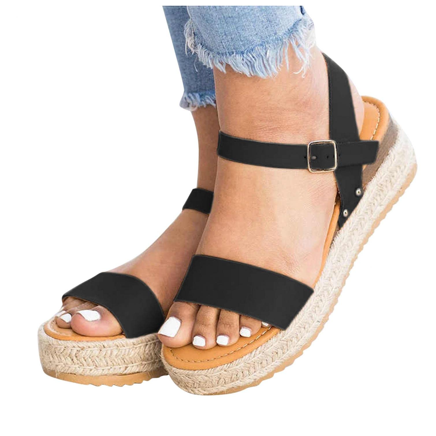 Eduavar Women's Dressy Summer Sandals - Platform Open Toe Wedge Sandals for Women | Casual & Elegant Summer Shoes for Beach, Vacation, and Outdoor Activities