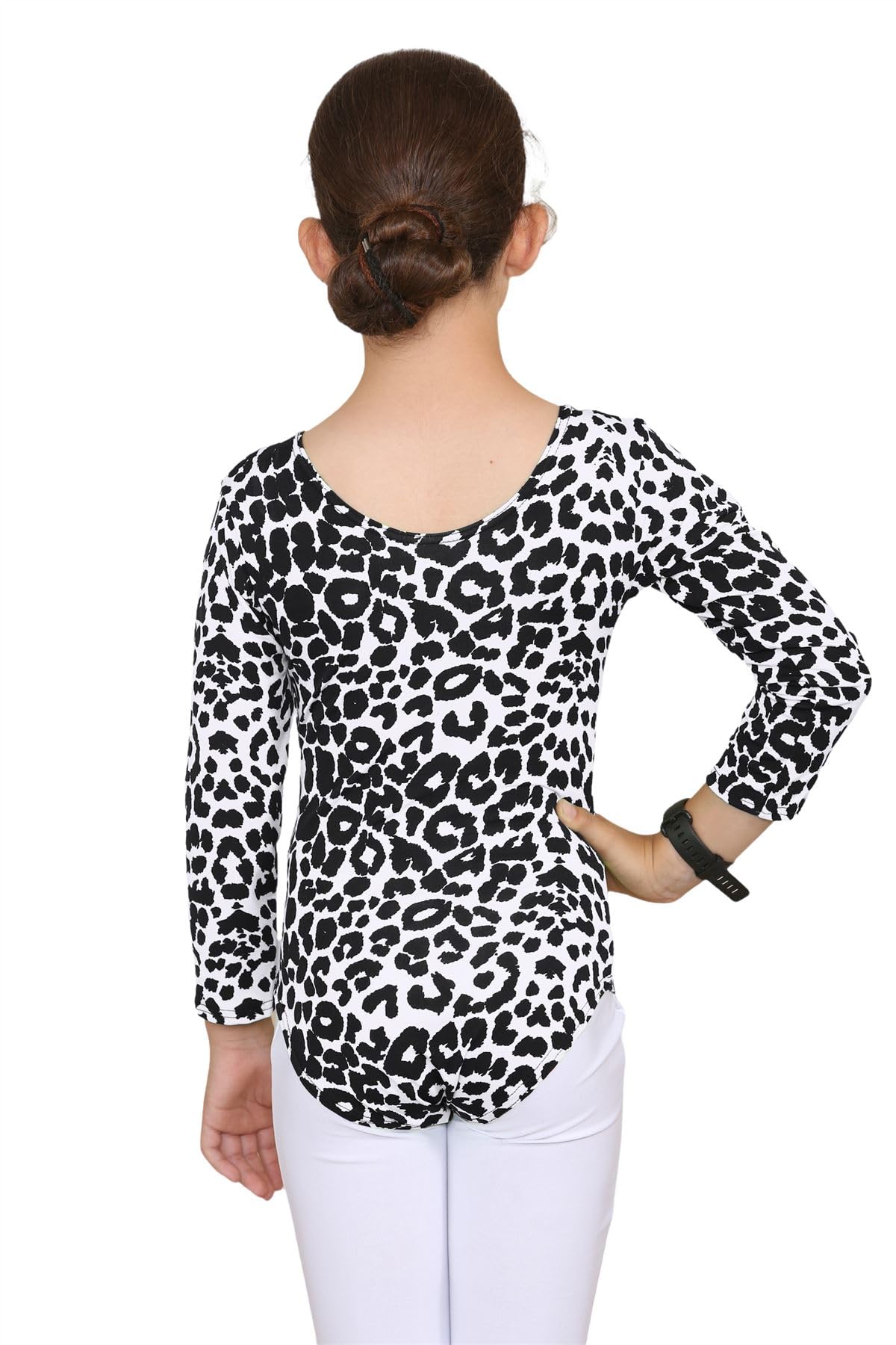 Janisramone® Girls Gymnastics Leotard - Leopard Print Ballet Dance Bodysuit for Kids | Perfect for Ballet, Gymnastics, Dance Classes & Performances