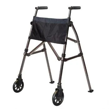 EZ Fold N' Go Walker - Lightweight Portable Folding Walker for Seniors & Adults - Easy Mobility Aid for Indoor & Outdoor Use - Perfect for Travel, Shopping & Daily Activities