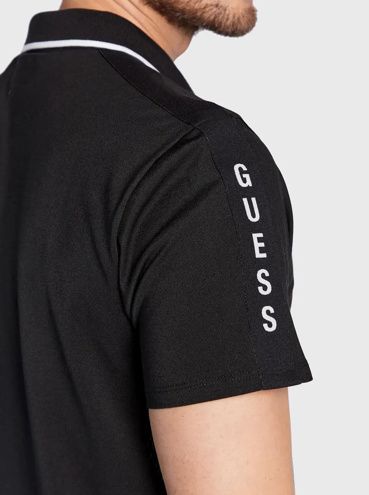 GUESS Men's Short Sleeve Polo Shirt - Classic Fit, Moisture-Wicking, Breathable Cotton for Casual & Business Wear - Perfect for Office, Golf & Summer Outings