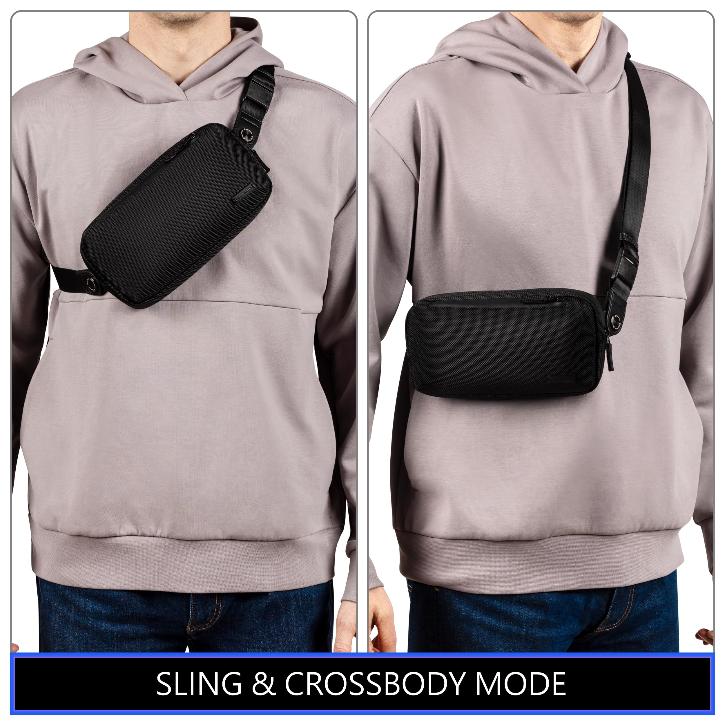 Minimalist Crossbody Sling Bag for Men & Women - Urban Chest Bag for Daily Essentials