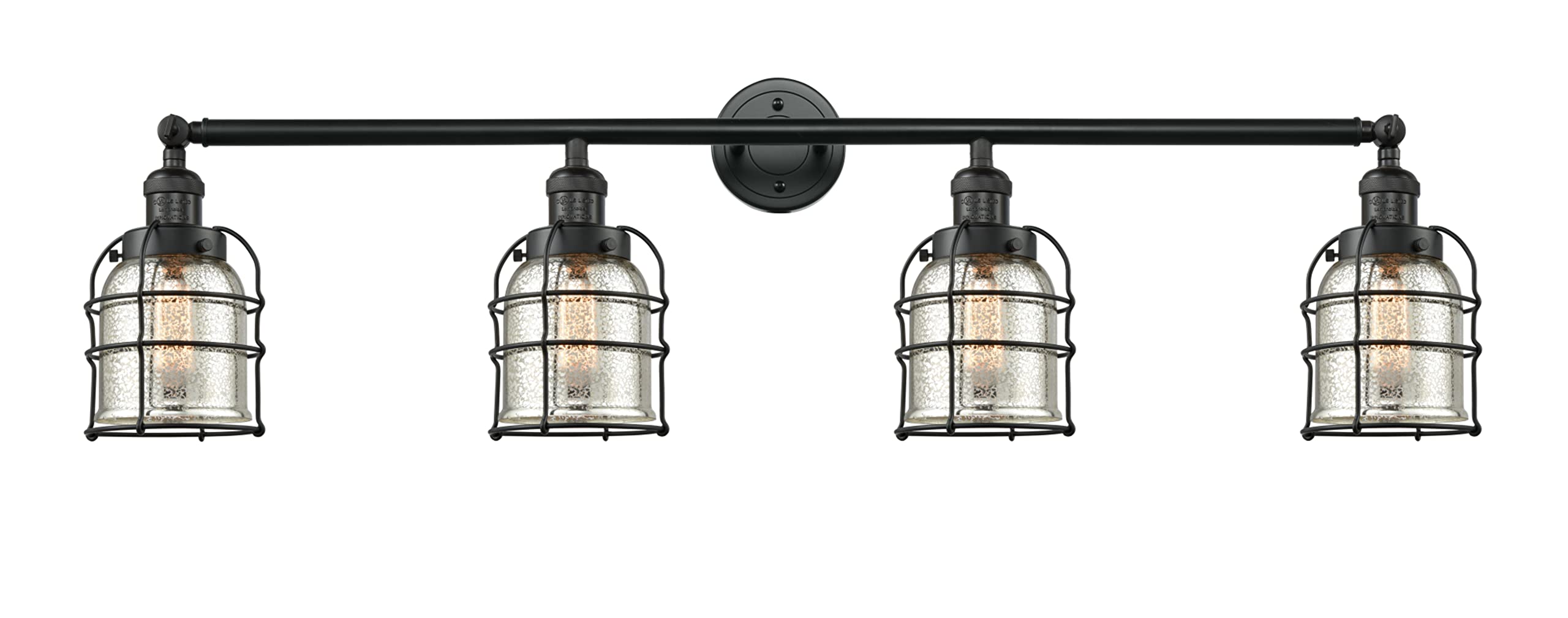 Franklin Restoration Collection 215-BK-G58-CE 4-Light Bathroom Vanity with CE Certification - Modern Lighting Fixture for Bathroom, Powder Room & Dressing Area