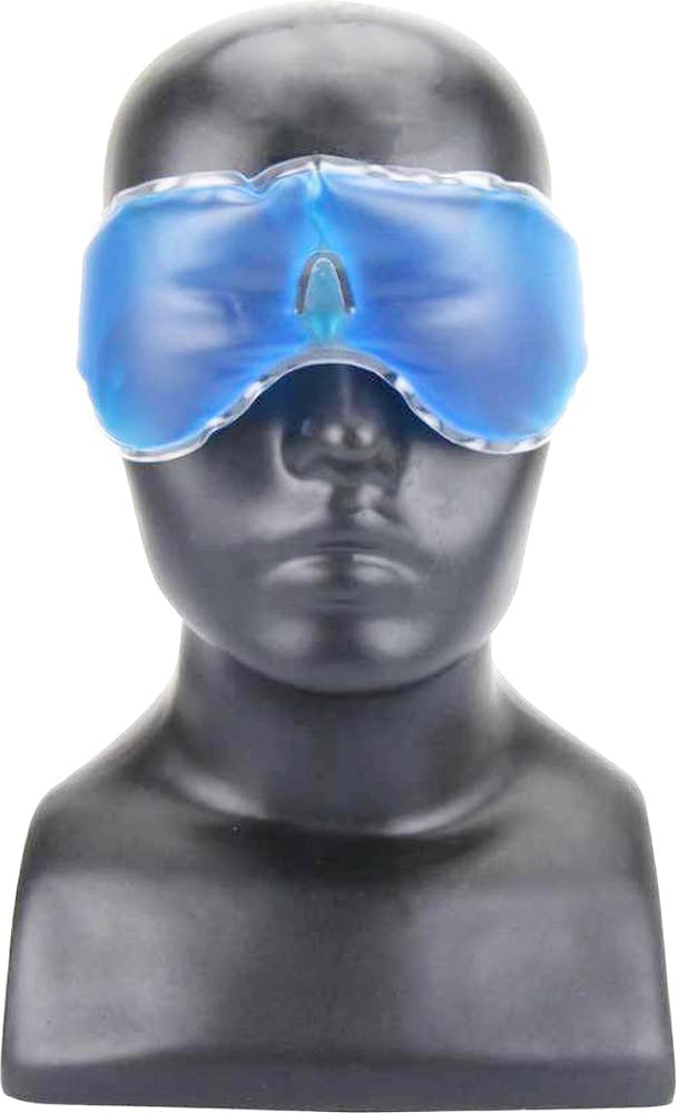 KREYA ENTERPRISE Reusable Hot & Cold Gel Eye Mask with Flexible Beads - Soothing Compress Therapy for Headaches, Migraines, Puffy Eyes & Stress Relief - Perfect for Home, Office & Travel Use