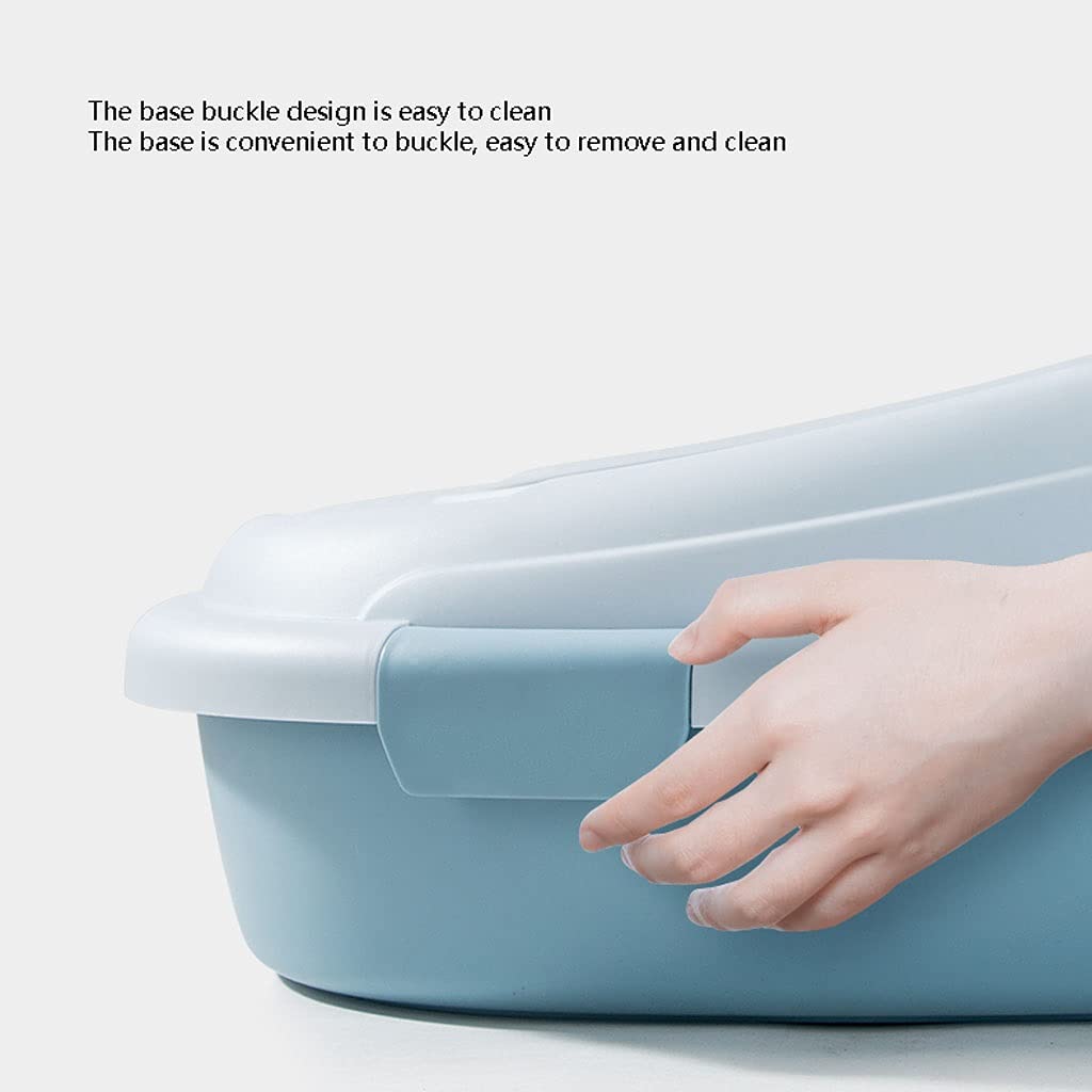 Premium Semi-Enclosed Cat Litter Box - Large Splash-Proof Design with Odor Control | Easy to Clean Kitten Litter Tray | Ideal for Small Spaces & Multi-Cat Homes (Size A)