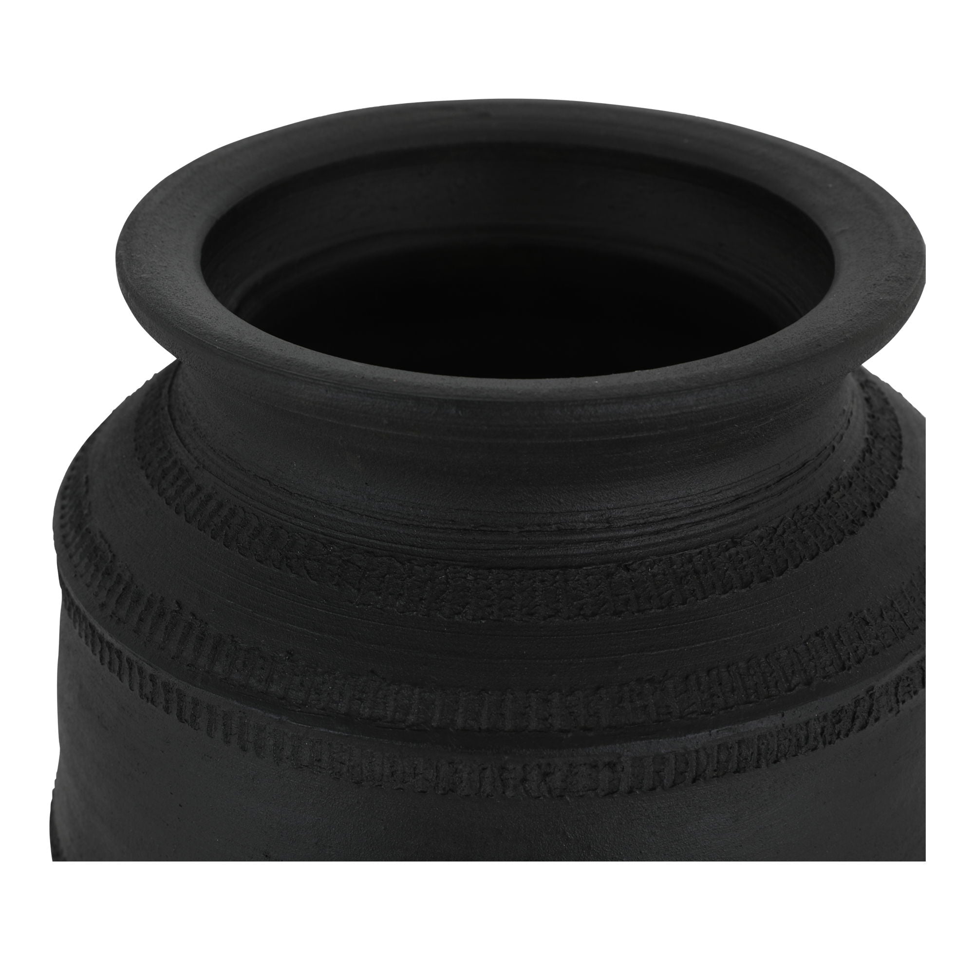Astra Terracotta Vessel - Handmade Black Clay Pot for Plants, Home Decor & Kitchen Storage | Perfect for Succulents, Herbs & Indoor Gardening