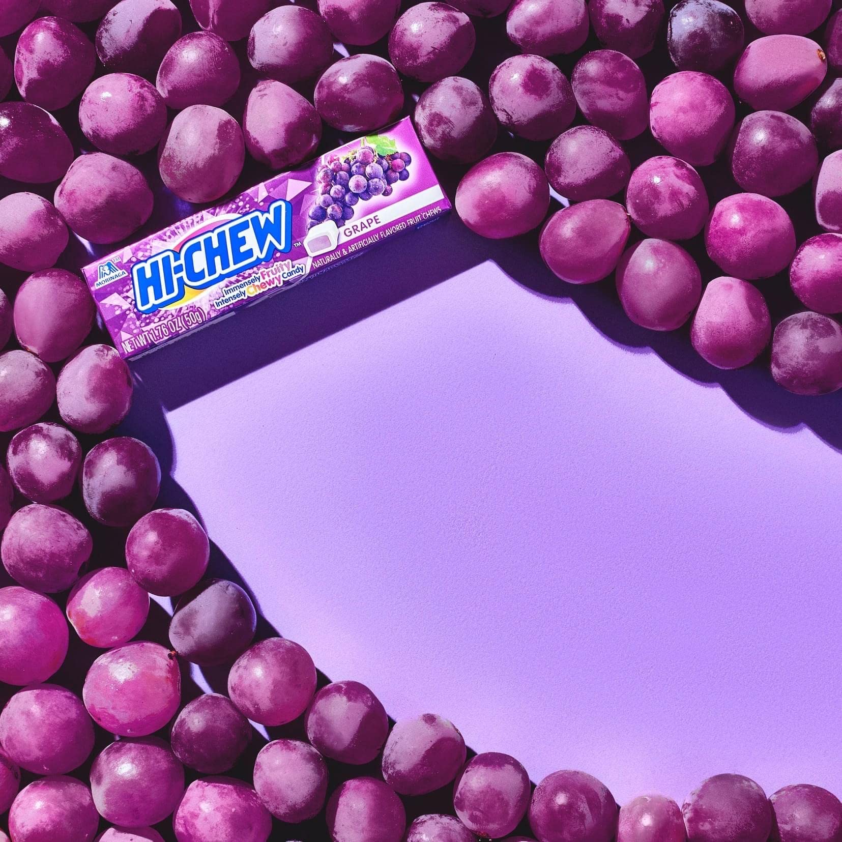 HI-CHEW Grape Flavor Chewy Candy Sticks - 15 Individually Wrapped Packs (1.76oz Each) | Bulk Soft & Juicy Fruit Flavored Candy for Parties, Office Snacks & On-the-Go Treats