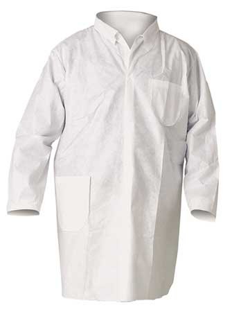 Disposable Lab Coat, Medium Size, SMS Material, Pack of 25 - Ideal for Medical Professionals, Laboratories & Cleanroom Environments