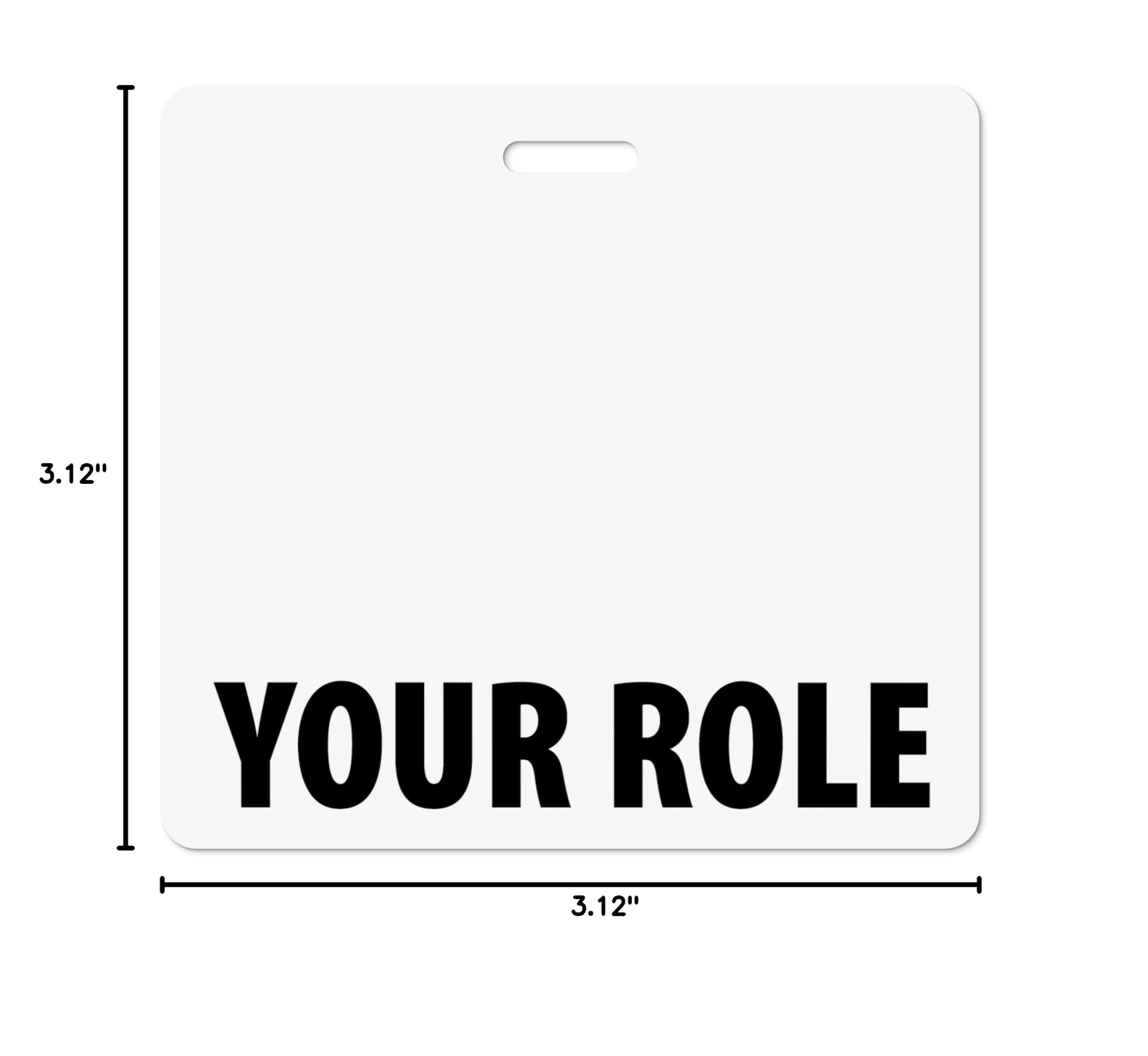100 Pcs Bulk Custom Badge Buddies - White Horizontal ID Badge Backer Cards with Double Sided Printing | Durable & Water Resistant Name Badge Holders for Nurses, Doctors & Healthcare Professionals | Perfect for Hospitals, Clinics & Medical Conferences
