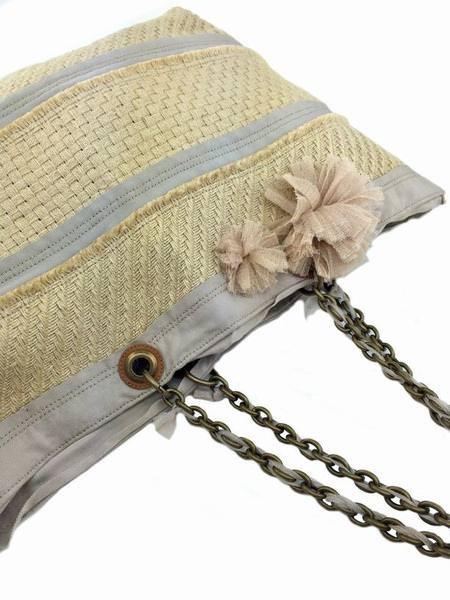 Lanvin Woven Jute Large Beach Tote Bag for Women | Stylish Summer Beach Bag with Spacious Design | Perfect for Beach Vacations, Poolside Lounging & Shopping