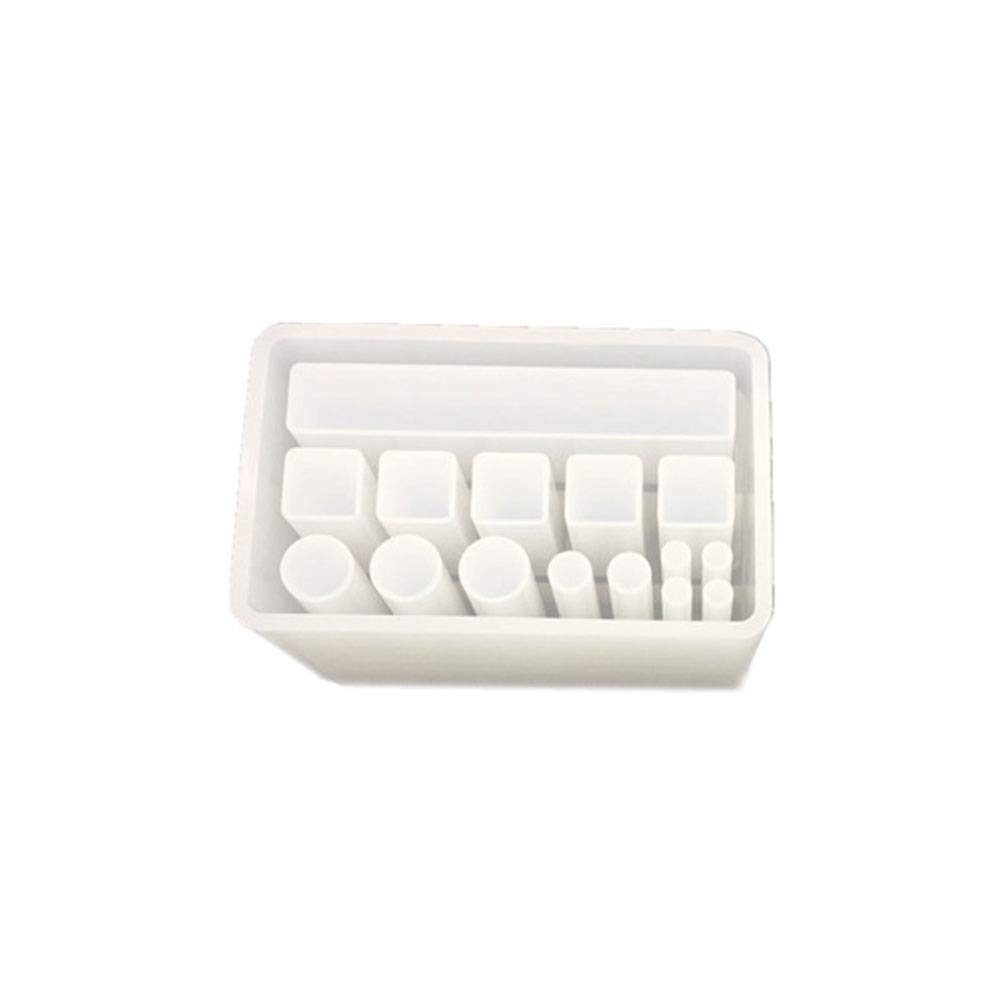 Premium DIY Resin Silicone Molds for Jewelry Storage - 14-Slot Crystal Rectangular Lattice Lipstick Box Epoxy Casting Molds | Perfect for Handmade Resin Trinket Boxes, DIY Crafts & Gift Making