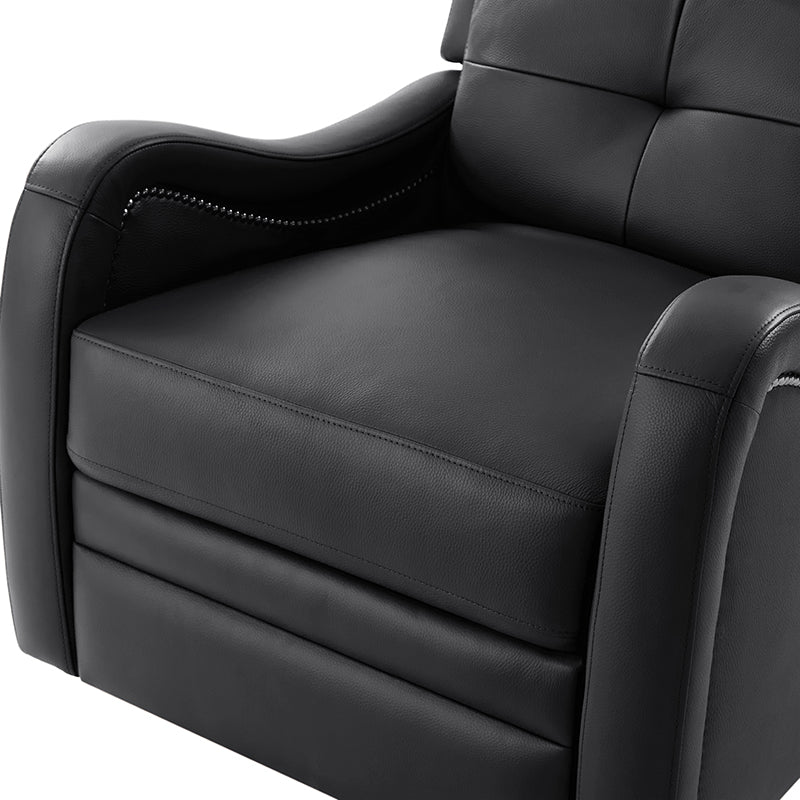 Amelia Genuine Leather Swivel Rocker Recliner Chair - Comfortable Living Room Furniture for Relaxing, Reading & Watching TV