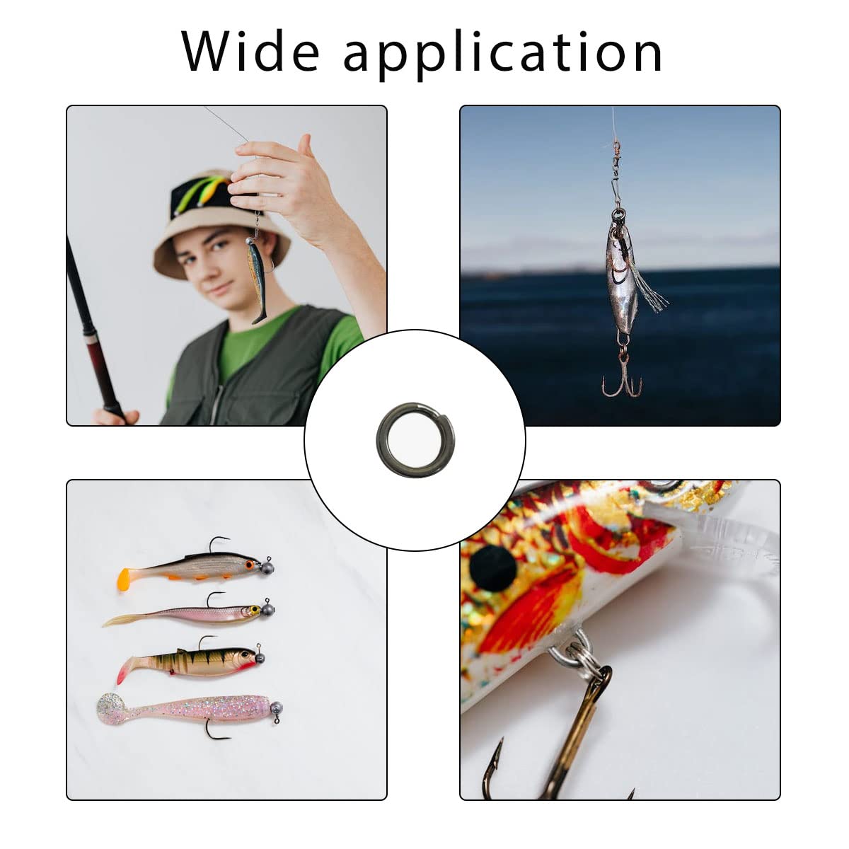 200 PCS Stainless Steel Fishing Split Rings - Durable Lure Connectors & Jewelry Making Findings - Mini Keychain Rings & Open Jump Rings for Fishing Tackle, DIY Crafts, and Jewelry Accessories