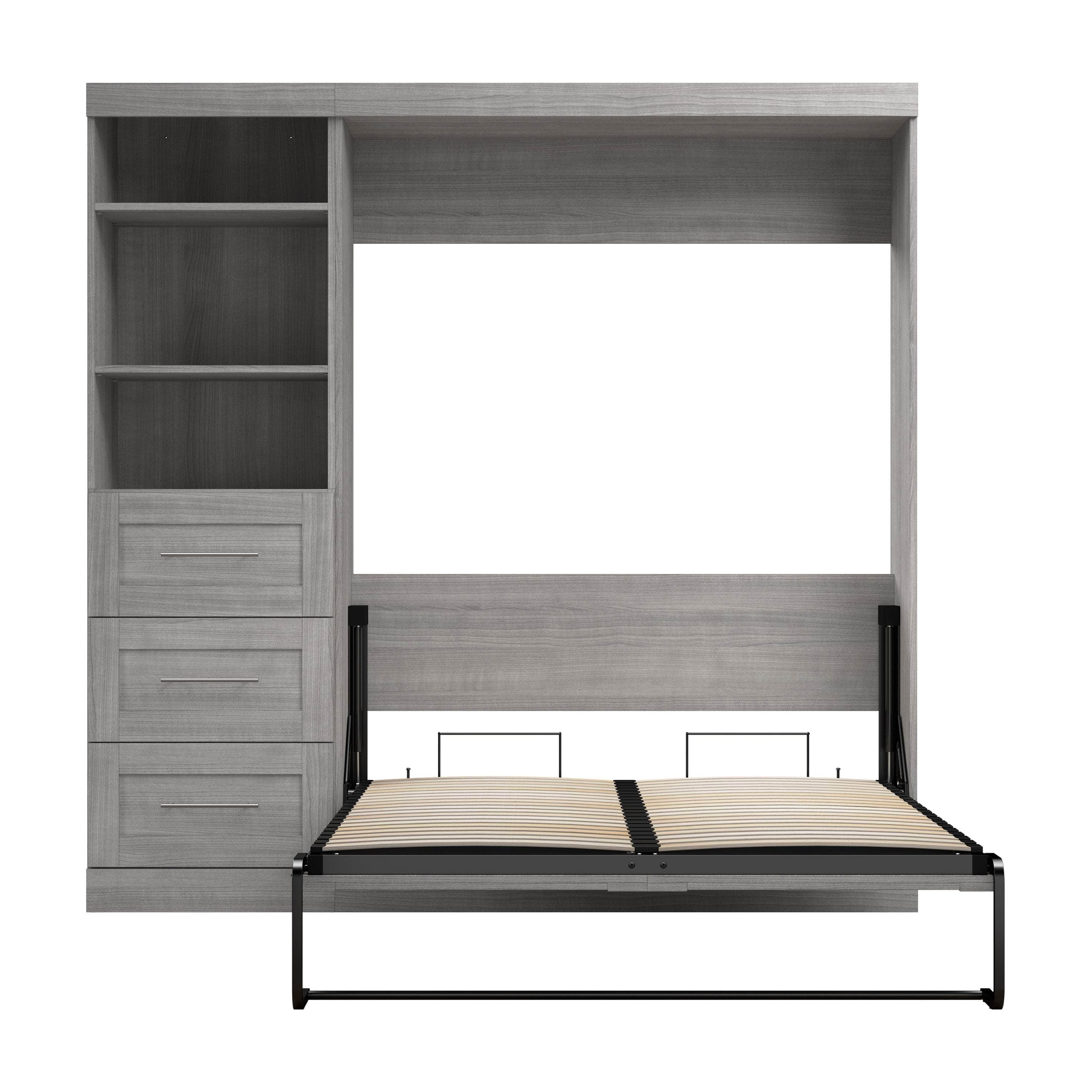 Pur Full Murphy Wall Bed with Storage Drawers - 84
