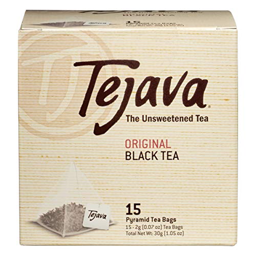 Premium Tejava Original Black Tea Bags - 100% Natural, Unsweetened, Award-Winning Loose Leaf Tea (15 Individually Packaged Pyramid Bags per Box) - Perfect for Iced Tea, Afternoon Relaxation & Gift Giving