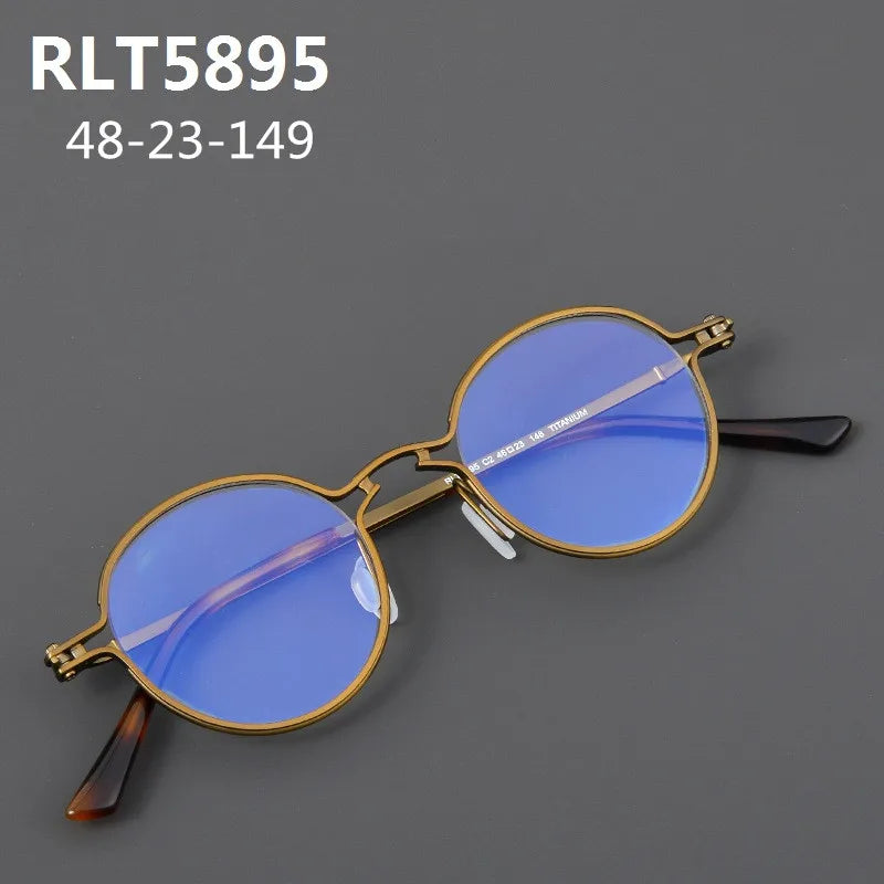 Stylish Aimee Unisex Full Rim Round Titanium Acetate Eyeglasses Frame 185895 | Lightweight & Durable | Perfect for Reading, Work & Everyday Wear