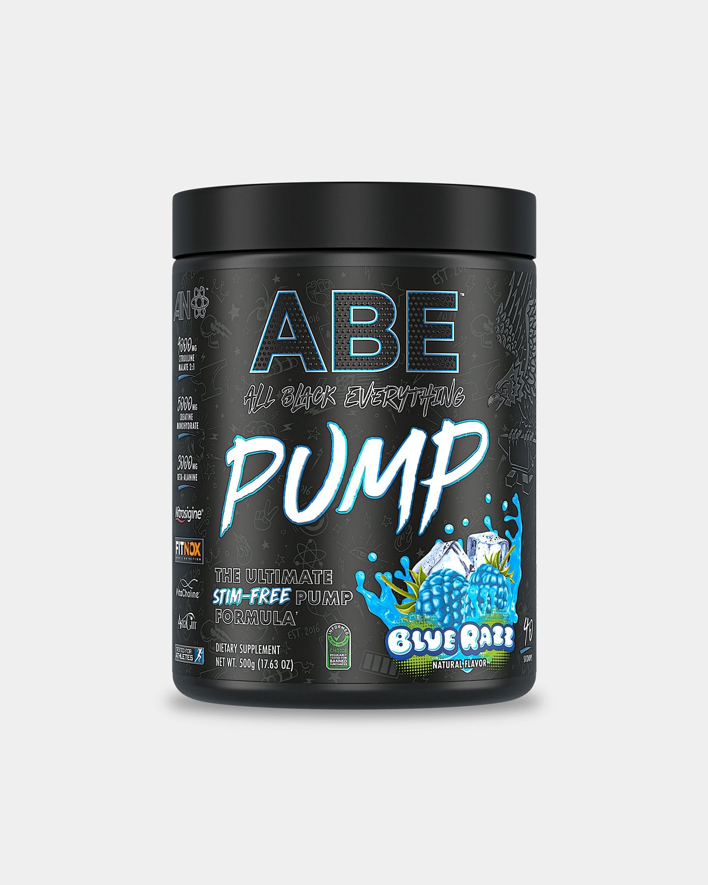 ABE Pump Zero Stim Pre Workout Supplement - Nitric Oxide Booster for Muscle Growth & Energy - Best for Gym, Bodybuilding & Fitness Training