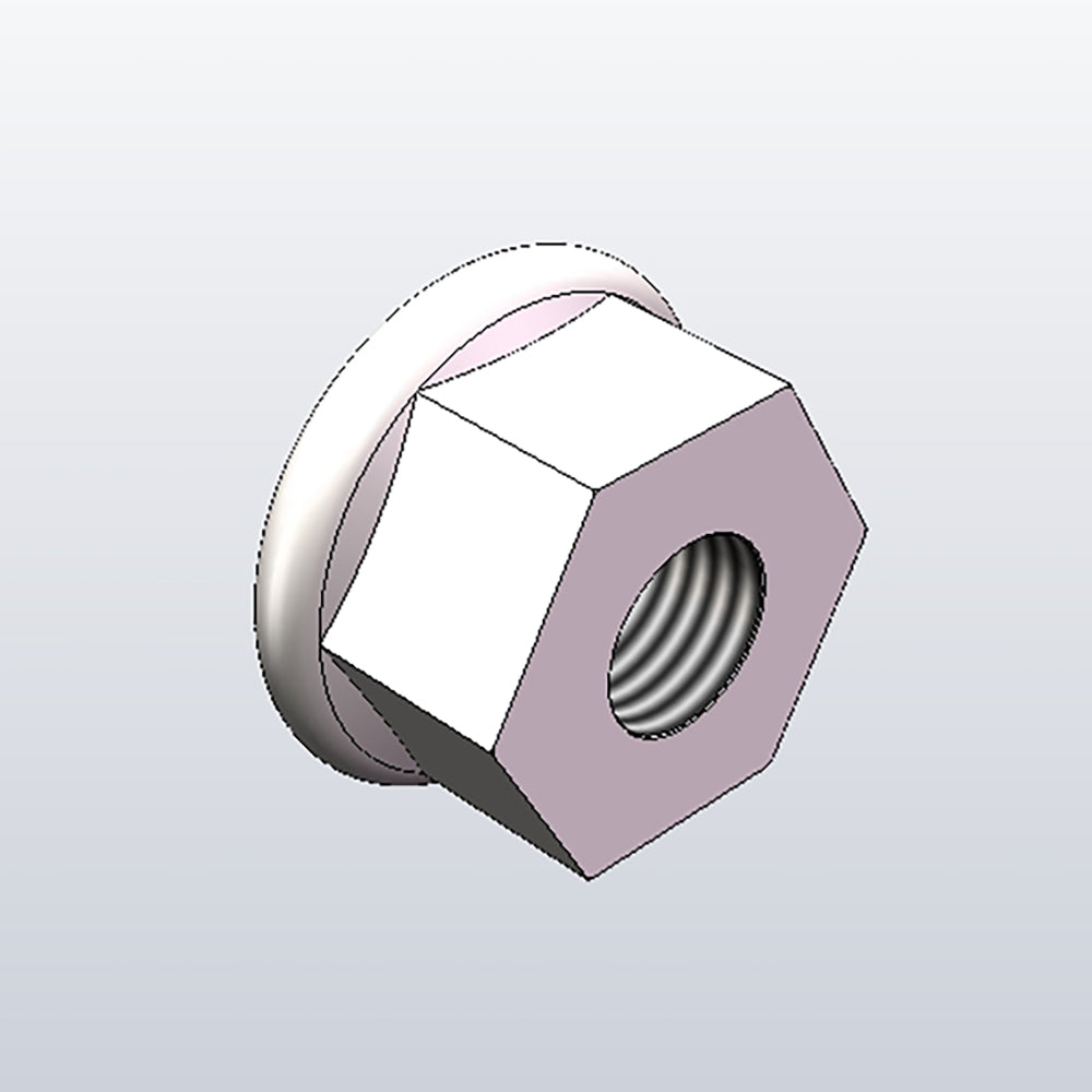 BG1600S 5-Pack M4 Hex Flange Nuts - Durable Stainless Steel Fasteners for Automotive, Machinery & DIY Projects