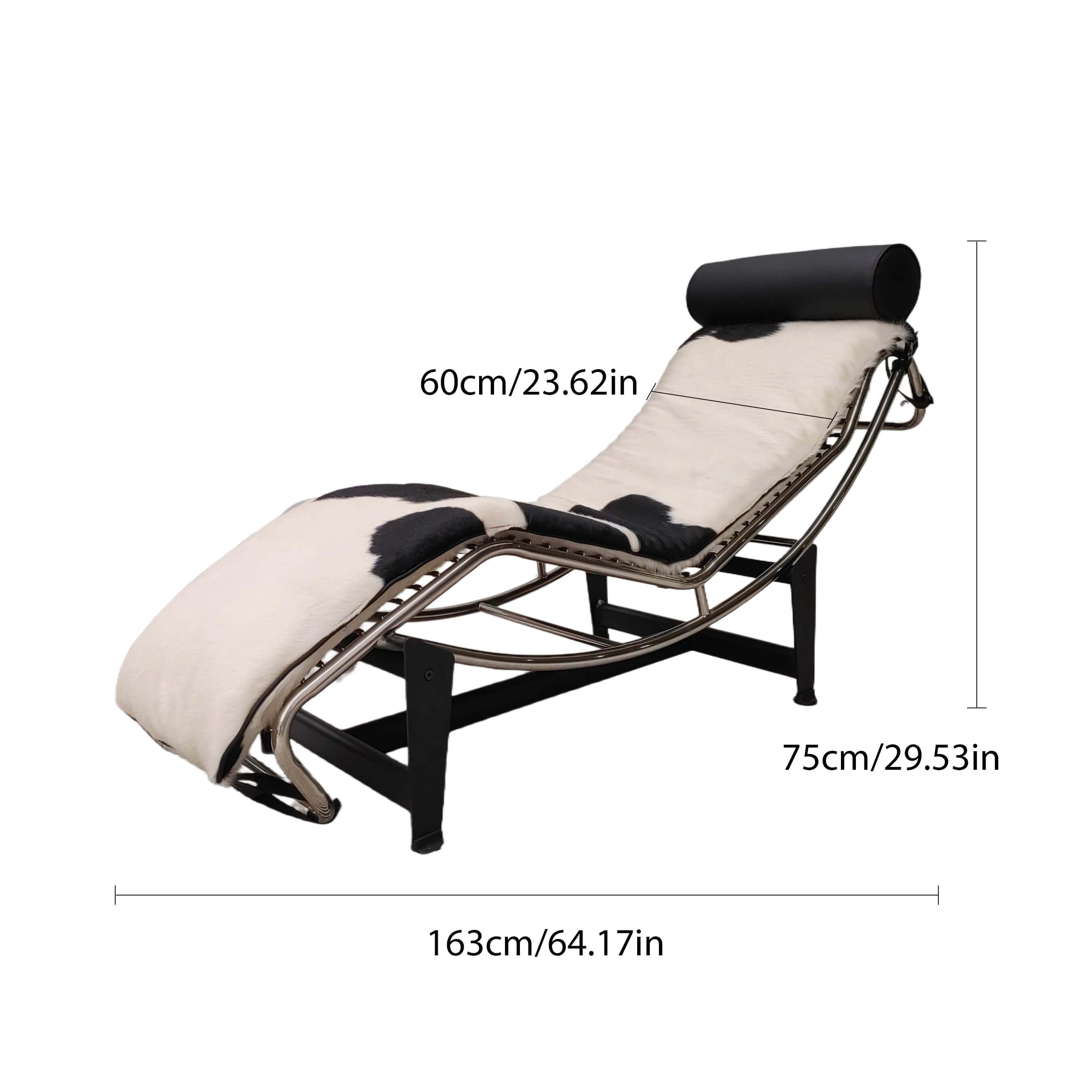 Modern Adjustable Chaise Lounge Chair with Curved Steel Frame - Perfect for Living Room, Bedroom or Outdoor Relaxation
