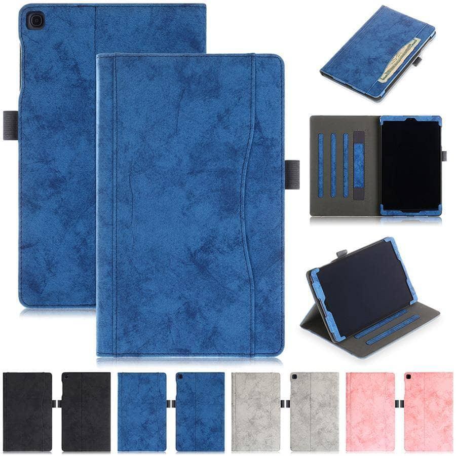 Samsung Galaxy Tab A 10.1 2019 T510 T515 Tablet Case with Stand & Hand Strap - Protective Cover for Work, Travel & Home Use