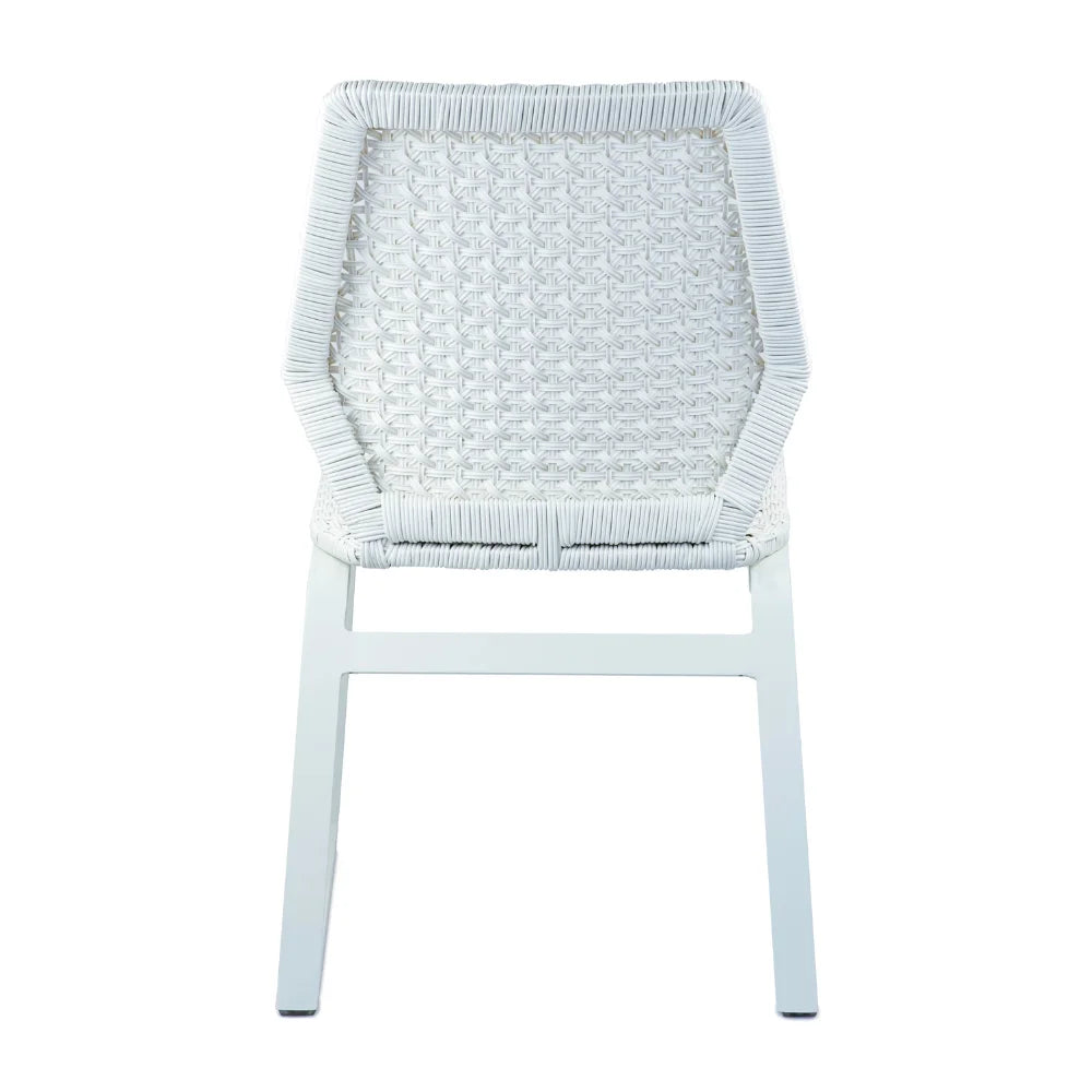 Adriano Aluminum Outdoor Wicker Dining Chairs Set of 2 - Patio Furniture for Garden, Poolside, and Backyard Dining - Weather-Resistant & Comfortable Seating