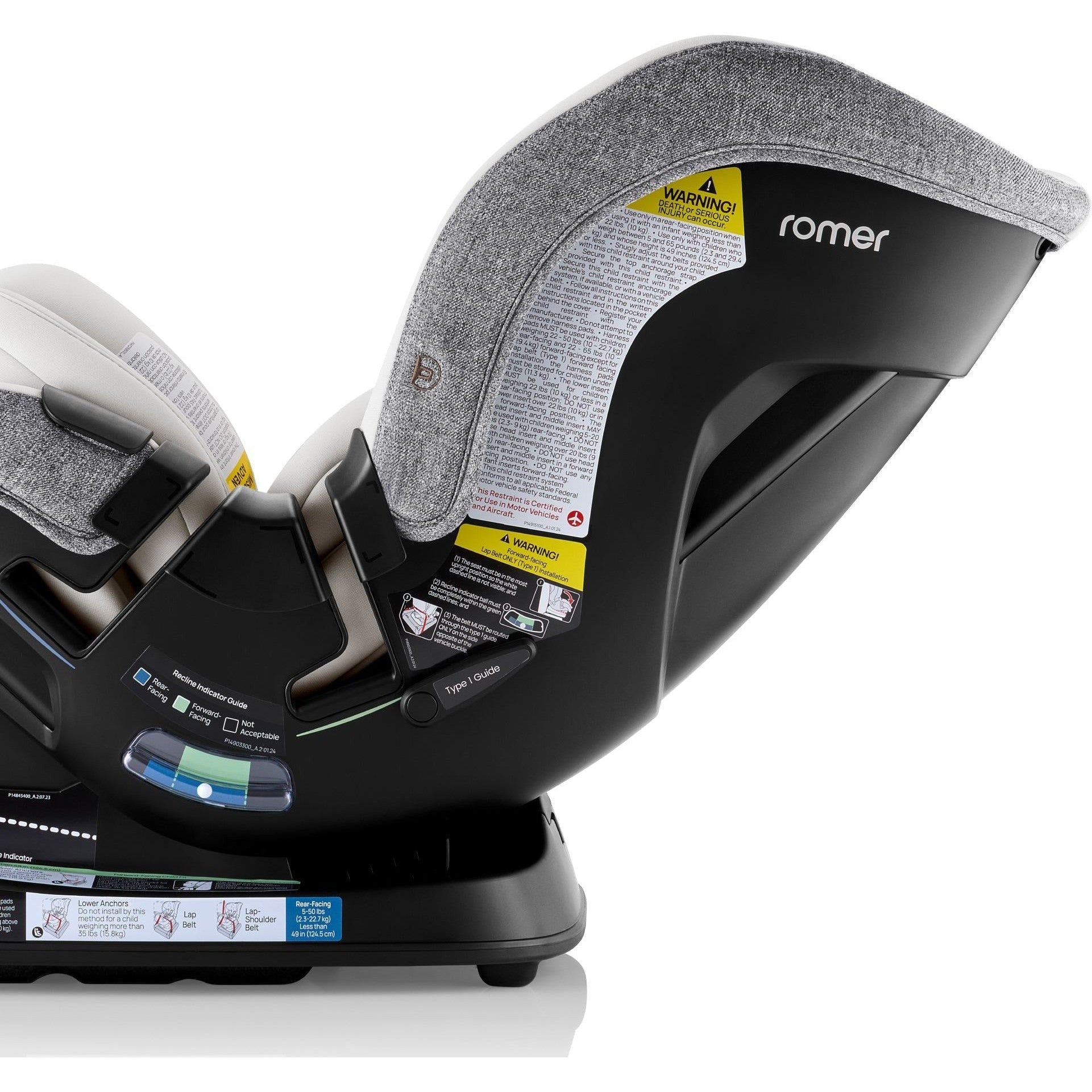 Romer Veni Convertible Car Seat for Babies & Toddlers - 3-in-1 Rear Facing, Forward Facing & Booster - Safe & Comfortable for Travel, School & Family Road Trips
