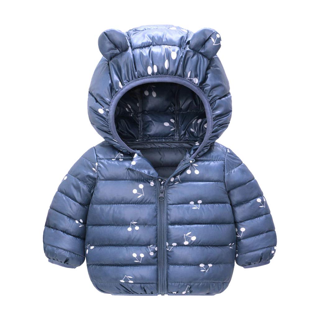 Toddler Puffer Jacket - Warm Winter Hooded Coat for Boys & Girls - Outdoor Play