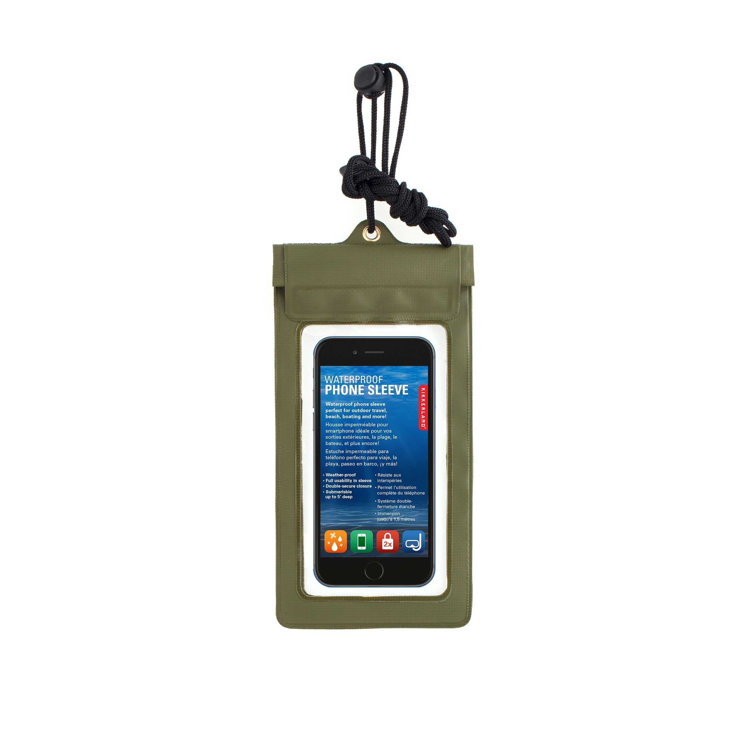 Waterproof Phone Pouch - Green Protective Sleeve for iPhone & Samsung | Rainproof, Swim & Outdoor Activities Case