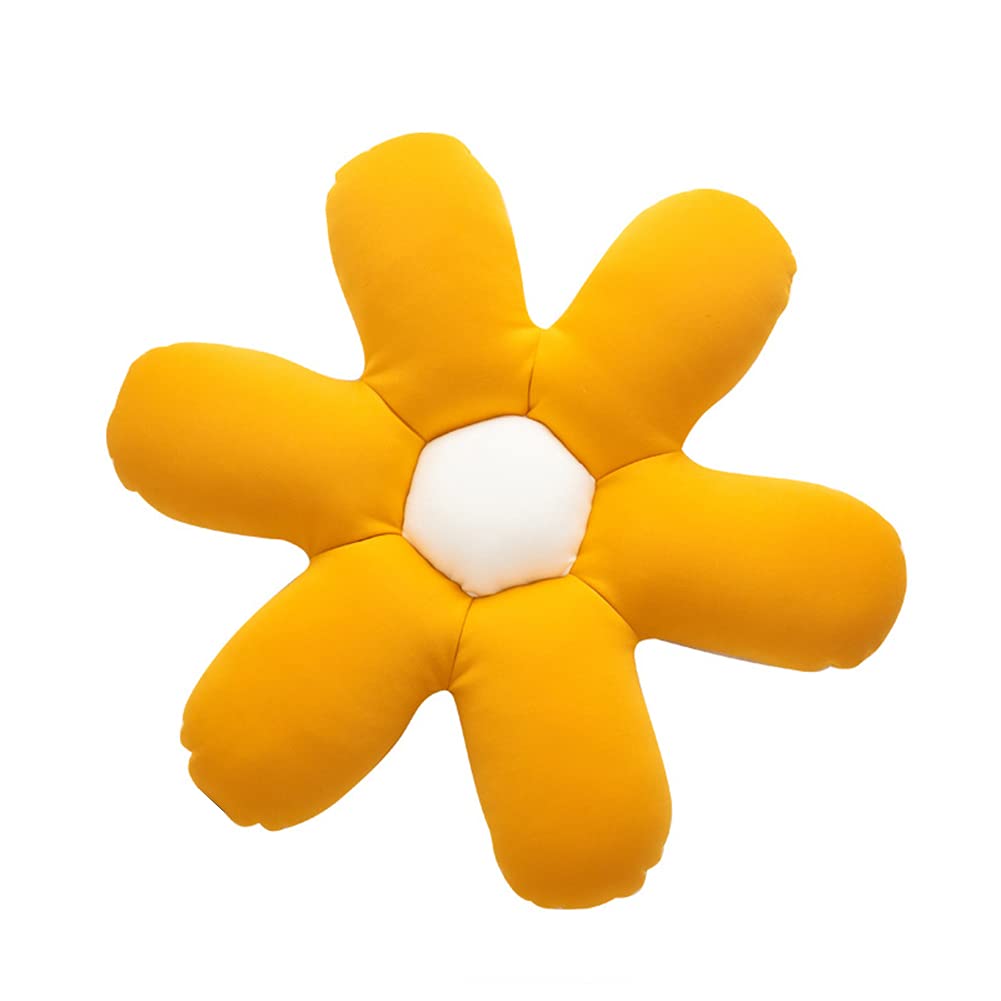 3D Flower Throw Pillows Decorative Flower Shaped Accent Cushions - 24x24 Inch Yellow Sofa Pillow Covers for Living Room, Bedroom & Home Decor - Perfect for Couches, Chairs and Seasonal Home Styling