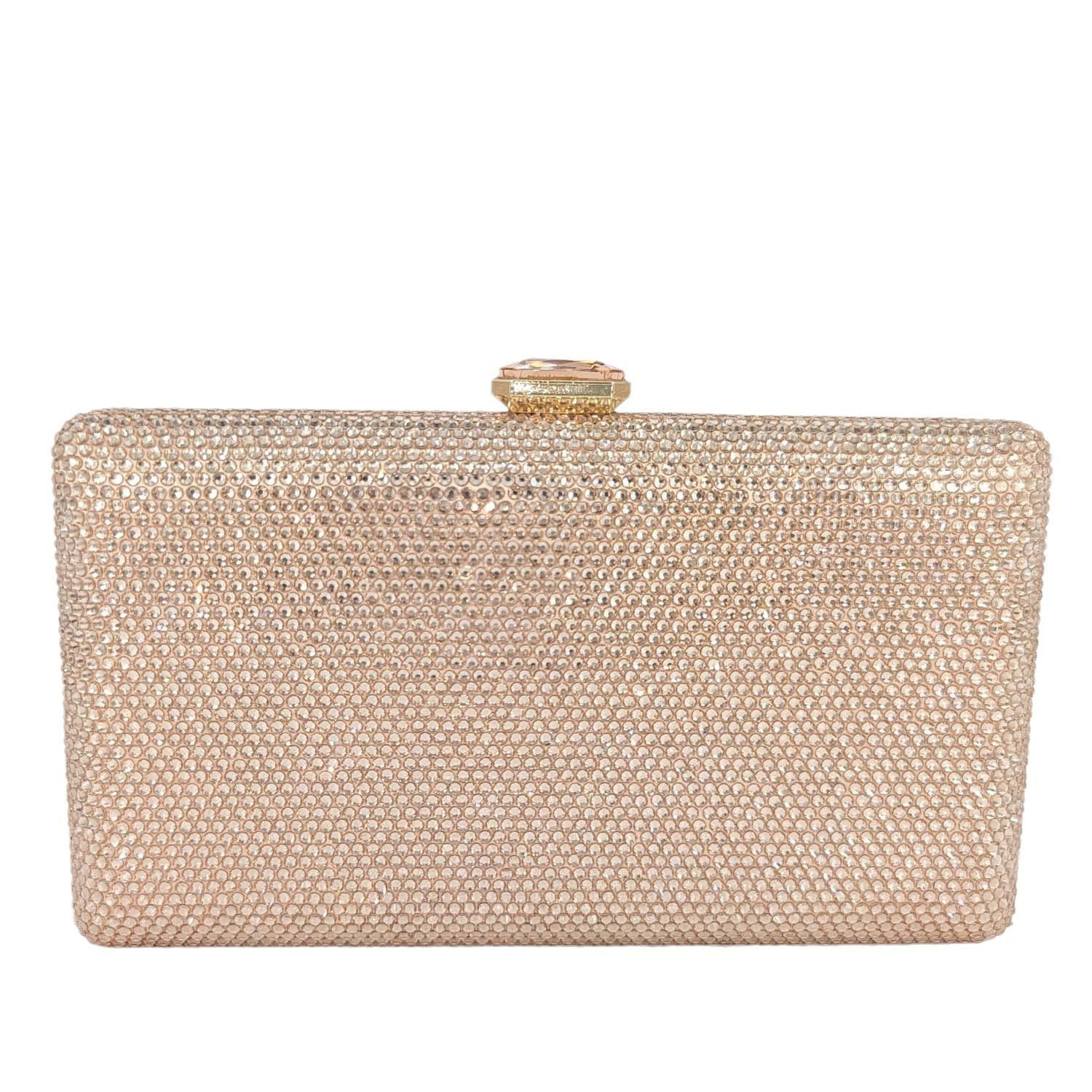 Elegant Crystal Box Clutch Evening Bag for Women - Wedding Bridal Purse - Perfect for Prom, Gala, Cocktail Party & Formal Events