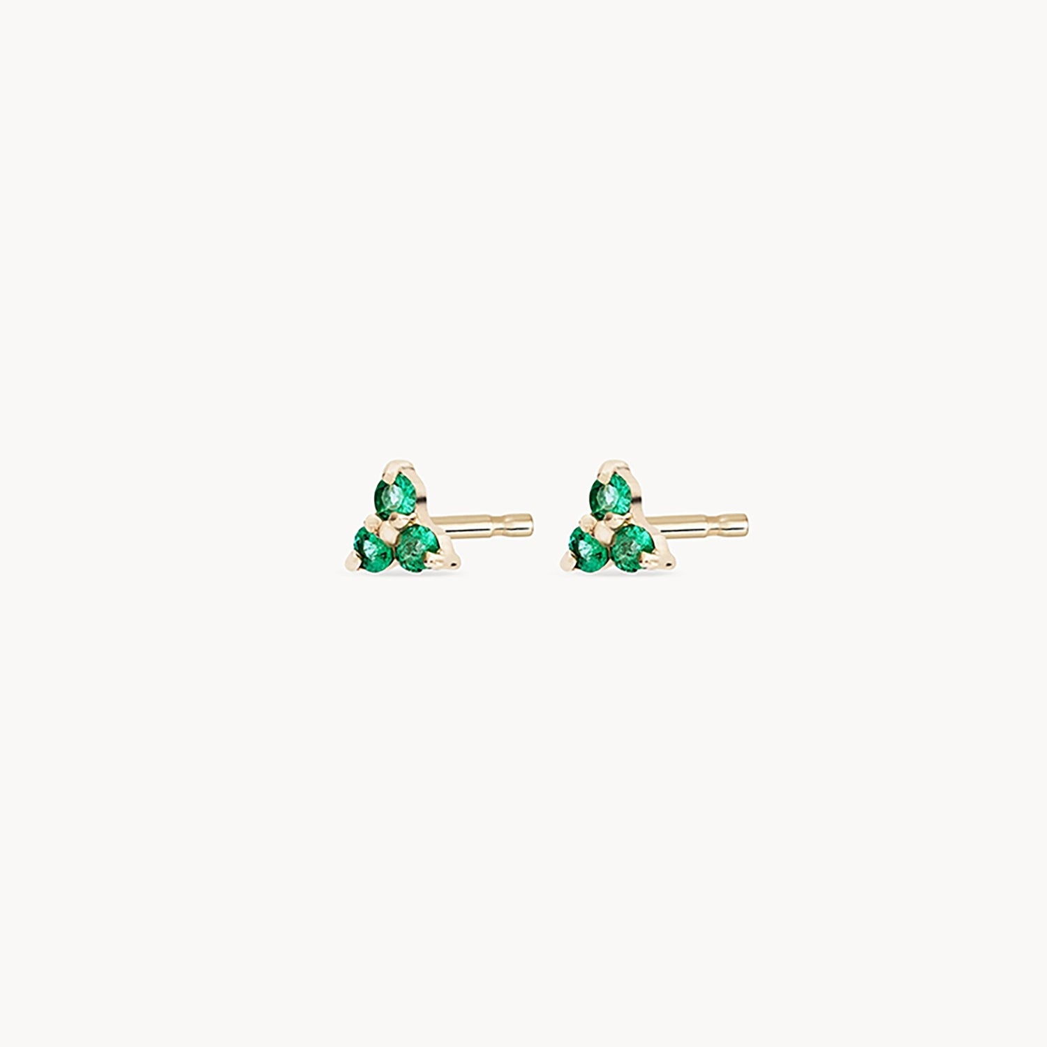 14K Yellow Gold Emerald Earrings with Abacus Tripod Design | Elegant Dangle Earrings for Women | Perfect for Weddings, Parties & Special Occasions