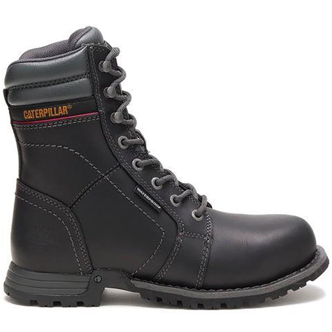 Echo Women's Steel Toe Waterproof Work Boots - Black Safety Shoes for Construction, Warehouse & Outdoor Work | OSHA Compliant Non-Slip Work Boots