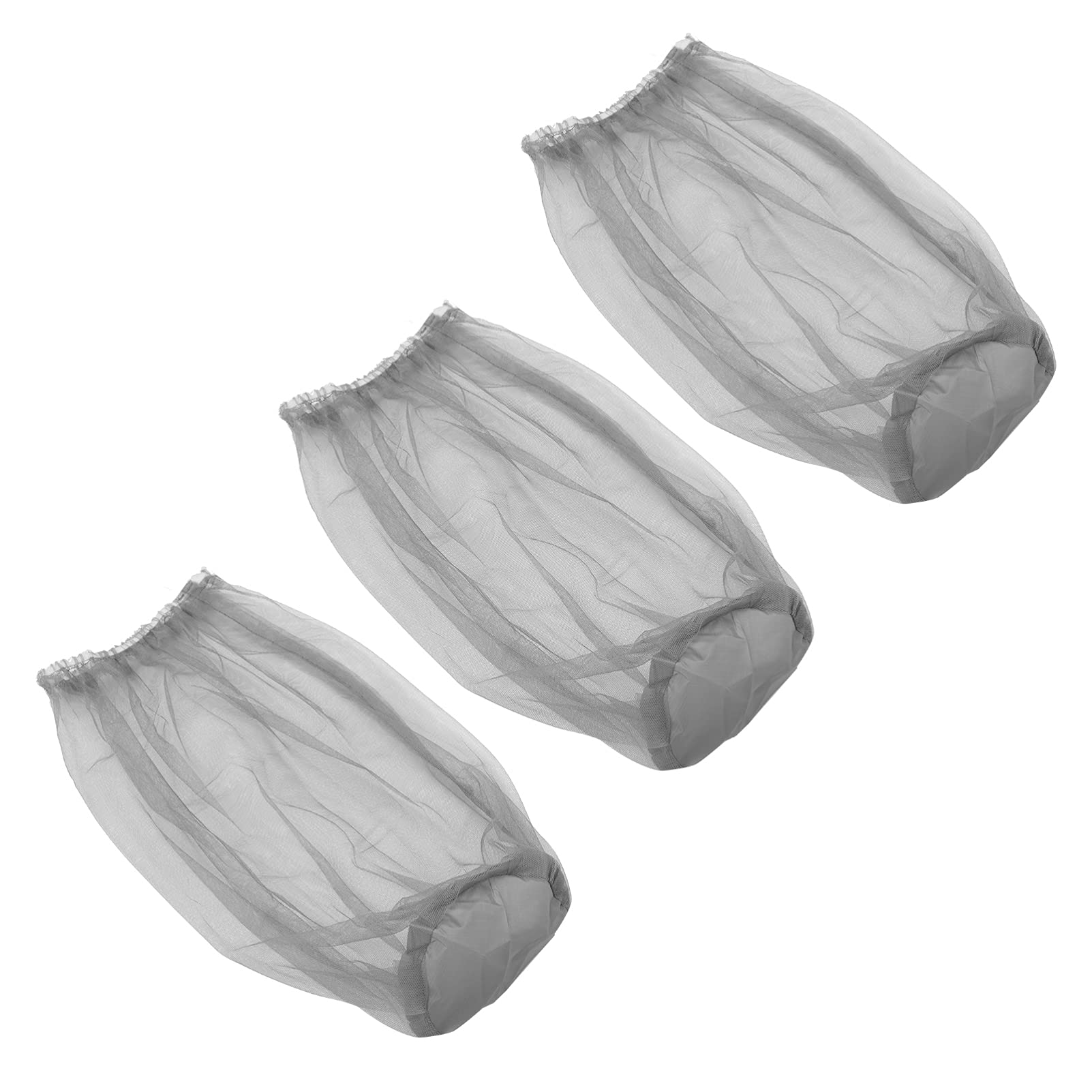 3 Pack Mesh Head Net for Men & Women - 70D Nylon Face & Neck Cover for Camping, Hiking, Fishing & Outdoor Mosquito Protection