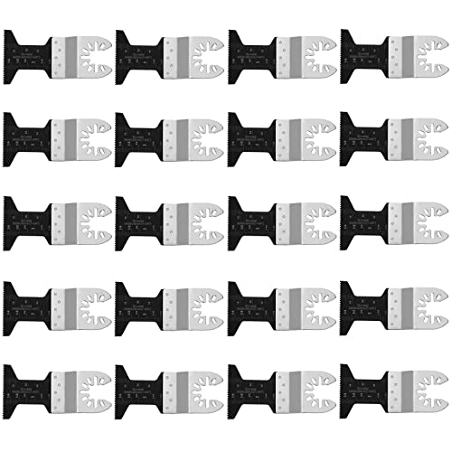 Ettonsun 20Pcs Bi-Metal Oscillating Multitool Saw Blades - Universal Fit for Dewalt, Fein, Bosch, Dremel, Rockwell, Ryobi - Cuts Metal, Wood, PVC & More - 1-3/4