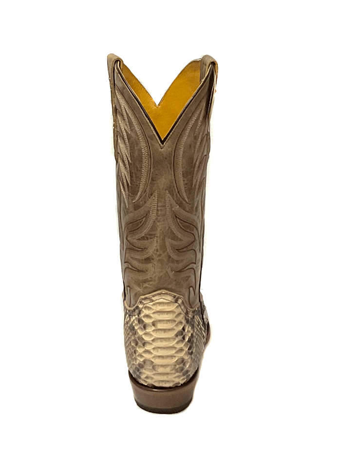 Roper Men's Exotic R Toe Peyton Python Boots - Tan Western Cowboy Boots for Men | Durable & Stylish for Rodeo, Country Music Festivals & Outdoor Adventures