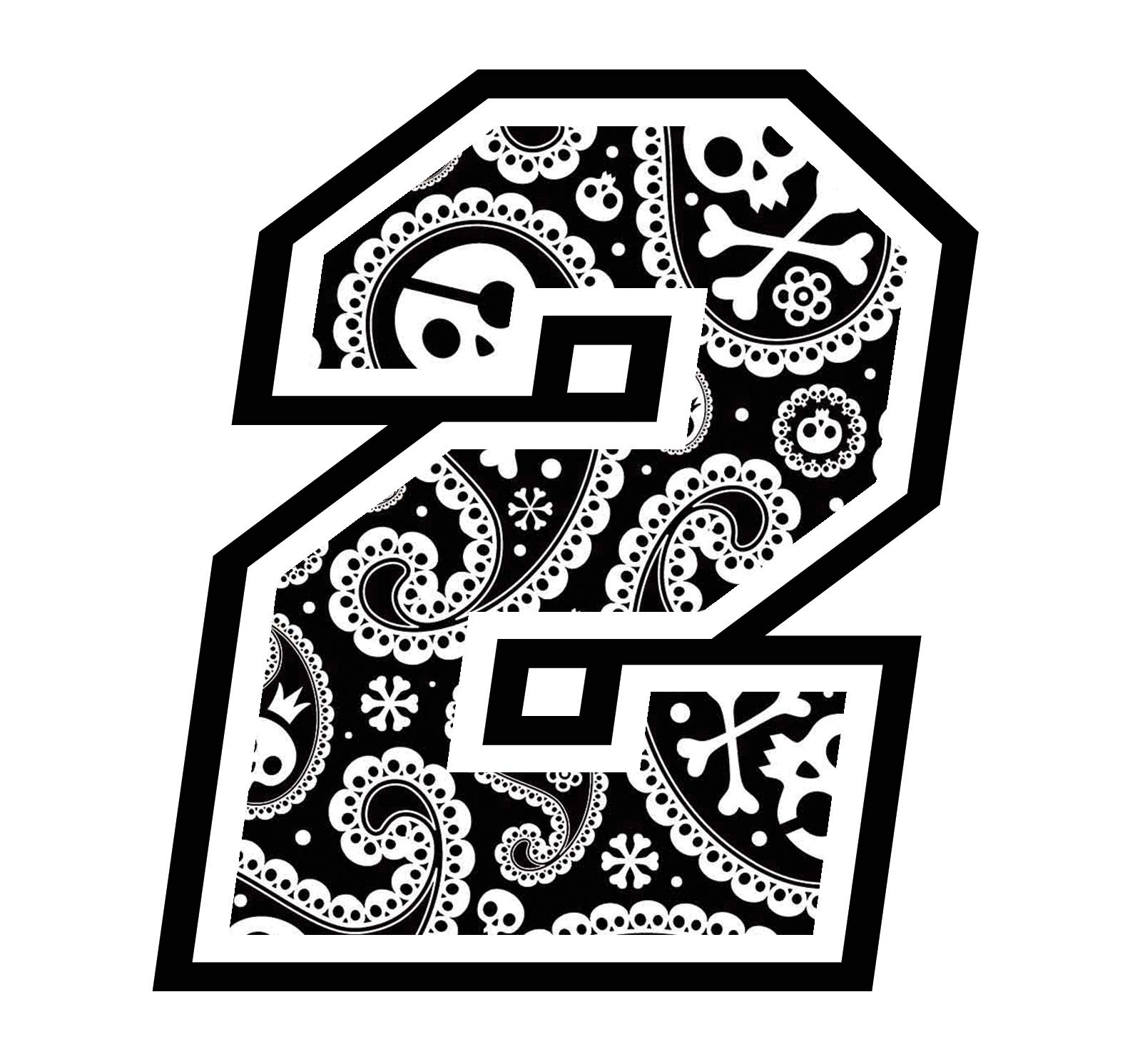 Motorcycle Race Number Stickers 8-14cm - Skull, Henna Flowers, Black & White Smile Designs - Durable Vinyl Decals for Motocross, Track, Auto, Bike | Perfect for Helmets, Bikes & Racing Gear