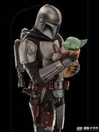 Iron Studios The Mandalorian & Grogu BDS Art Scale 1/10 Statue - Premium Collectible Figure for Star Wars Fans, Home Display & Gift Idea