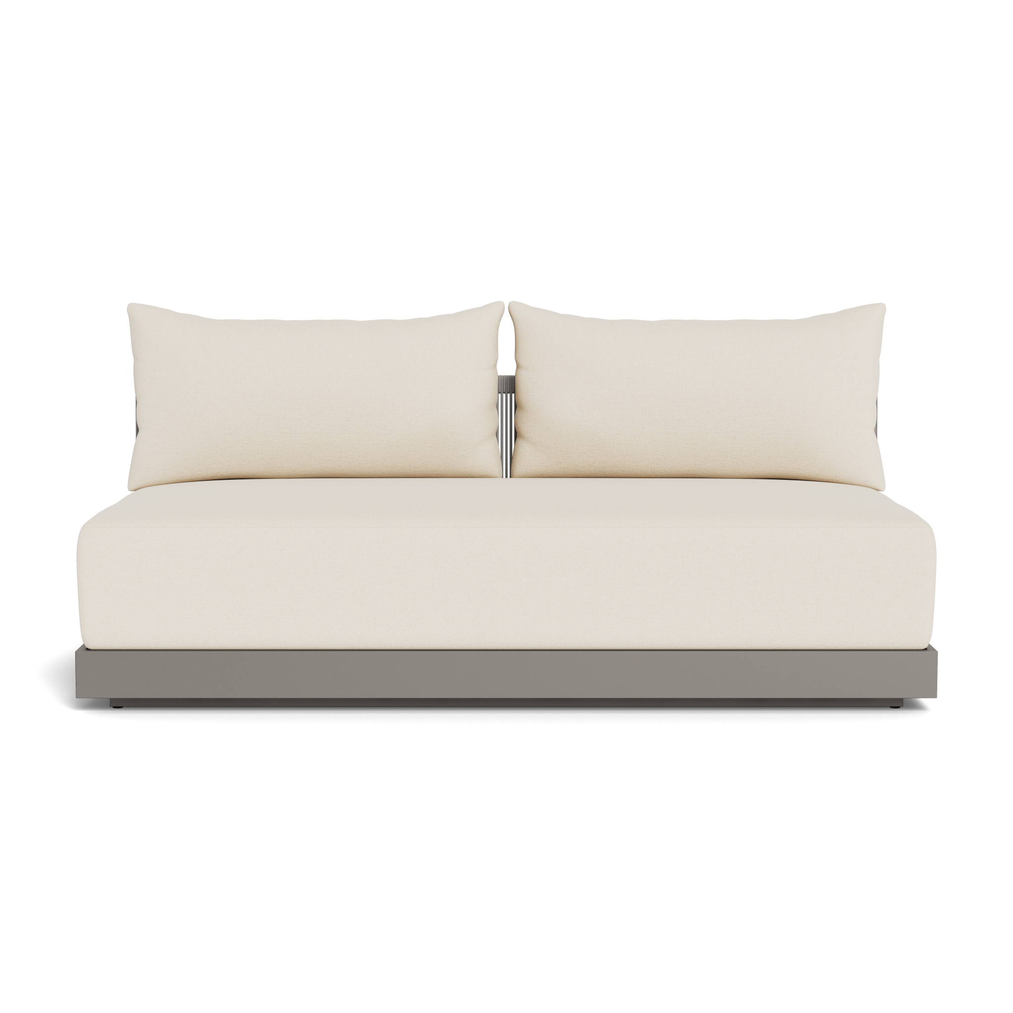 Antigua 2-Seat Armless Sofa - Modern Small Space Loveseat for Living Room, Bedroom, or Office - Comfortable and Stylish Lounge Seating