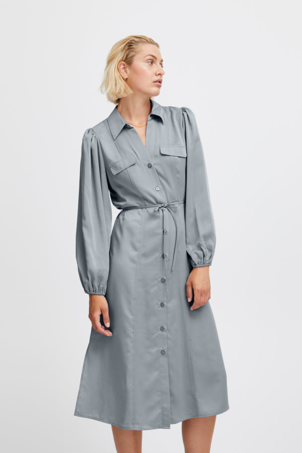 Elegant Donna Dress in Light Grey - Women's Casual & Party Wear for Everyday Comfort & Style