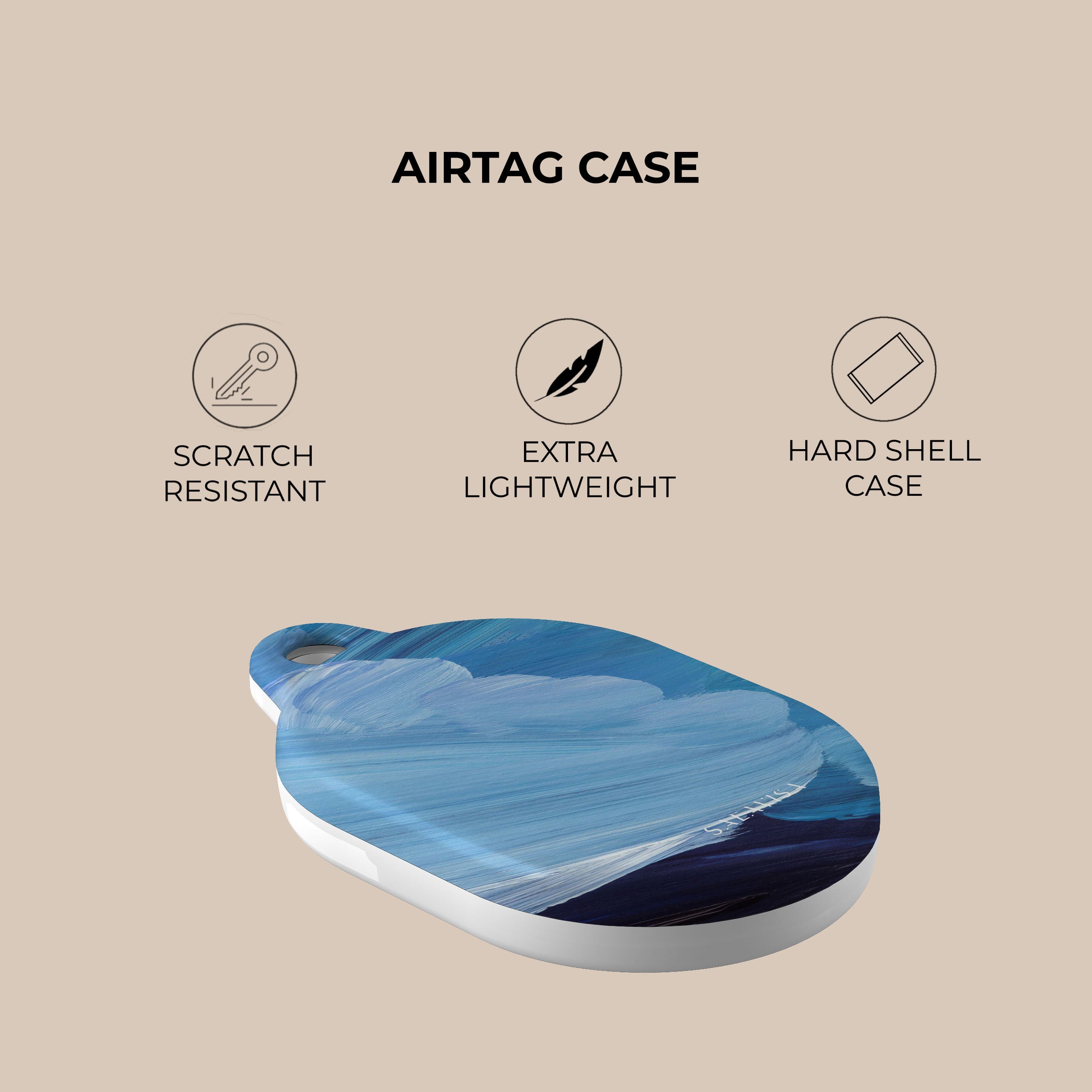 Durable Winter Canvas AirTag Holder - Waterproof & Anti-Loss Keychain for iPhone - Perfect for Travel, Luggage, Backpacks & Pets Tracking