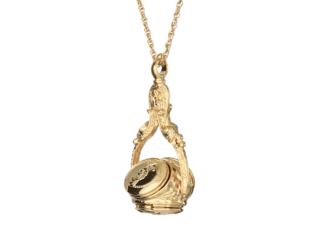 1928 Jewelry 3-Sided Spinner Locket Necklace - 30