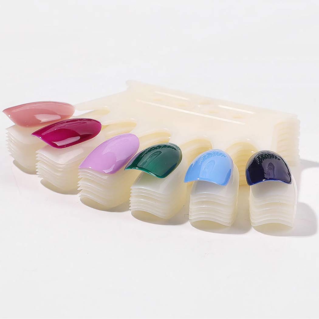 Boxoon 10 Sheets Nail Color Display Card - DIY Nail Art Display Board for Salon & Home Use - Perfect for Nail Polish Swatches, Nail Tech Practice, and Nail Art Showcase