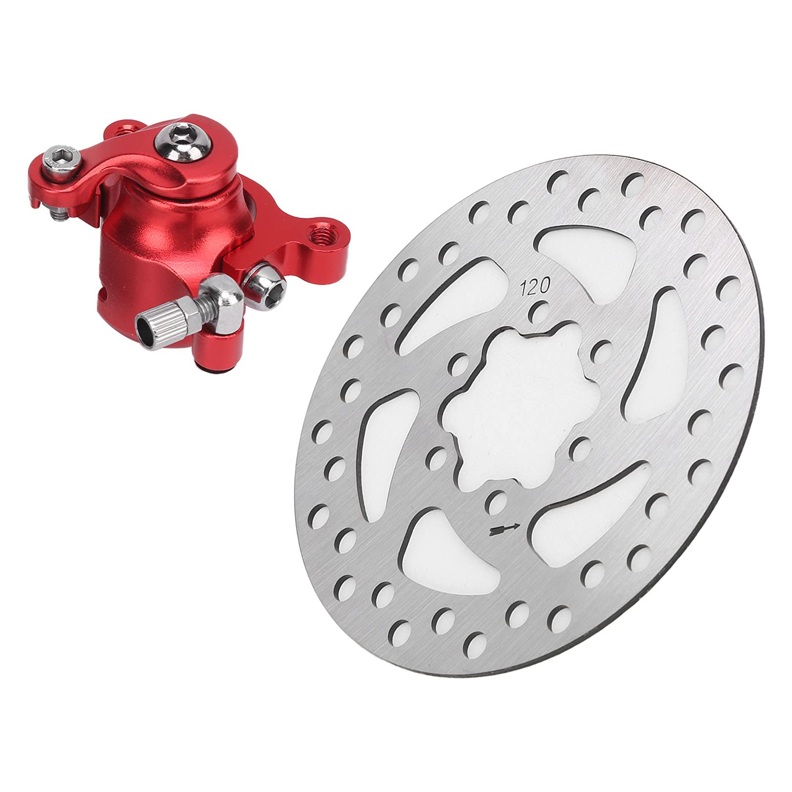 High-Performance Bike Disc Brake Kit - CNC Aluminum Alloy Motorcycle Brake Disc & Caliper Replacement for MBX10 MBX11 Moto Rear Mini Bike 47 49 Pocket Bike - Easy Installation & Enhanced Safety for Off-Road, Trail & Street Riding