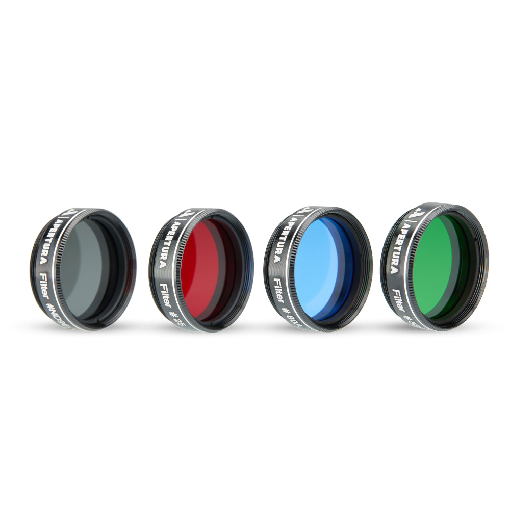 Apertura 1.25 Inch Lunar & Planetary Filter Kit #1 (LPSET1) - Enhance Telescope Views for Moon & Planet Observation