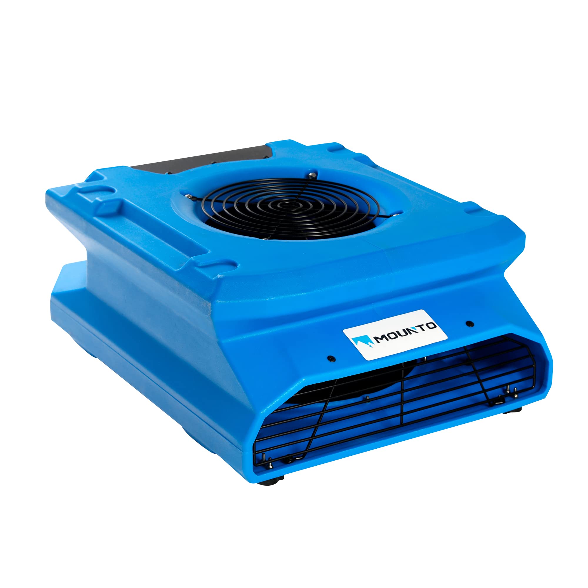 MOUNTO 1/4HP 1200CFM Low Profile Air Mover Carpet Dryer - 2 Speed Floor Fan with Dual GFCI Outlet, Stackable & Lightweight Air Blower - Perfect for Water Damage Restoration, Construction, Cleaning, Home Flooding & Basement Drying