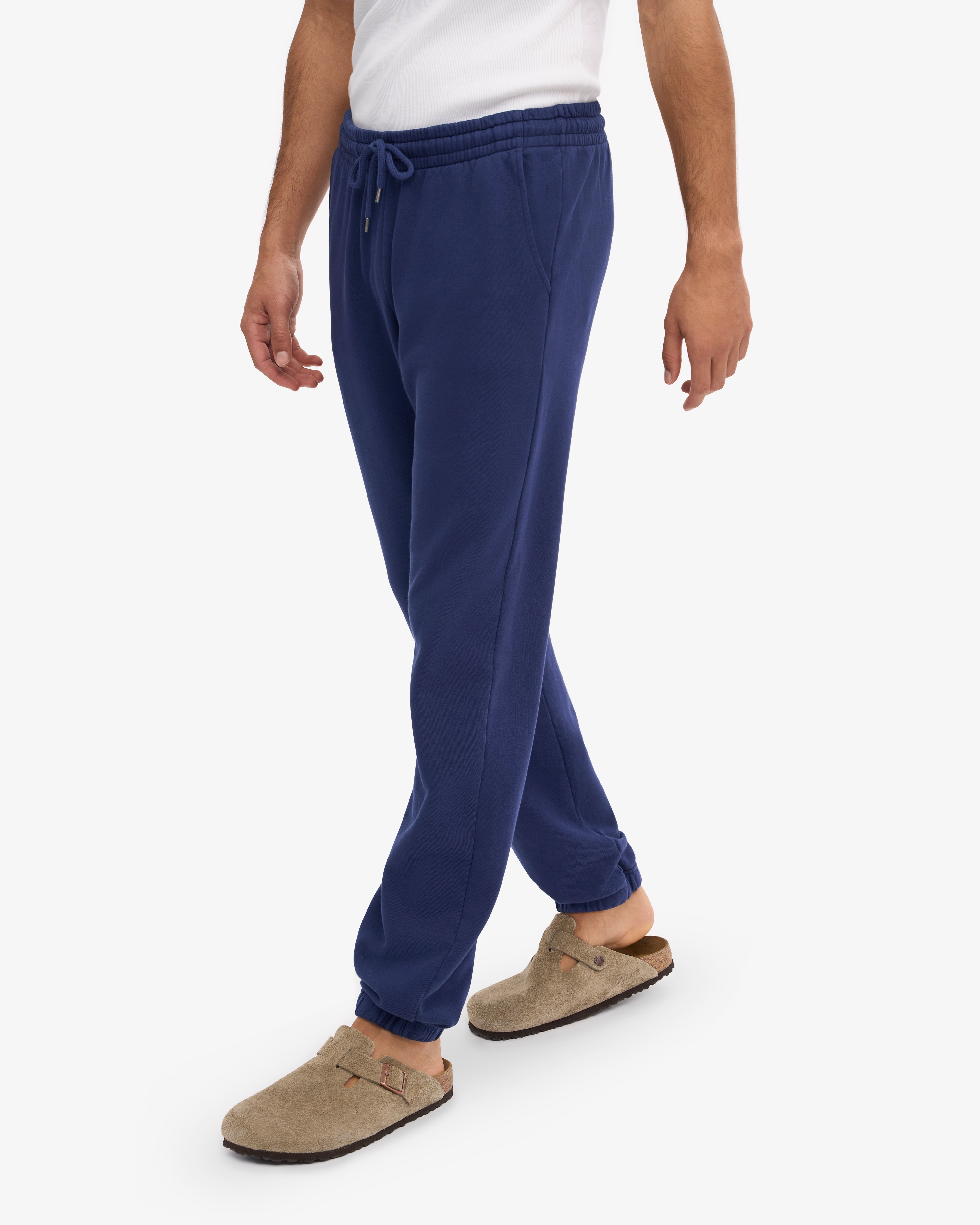 Premium Organic Cotton Sweatpants for Men & Women - Soft & Comfortable Marine Blue Joggers for Lounge, Yoga & Workout