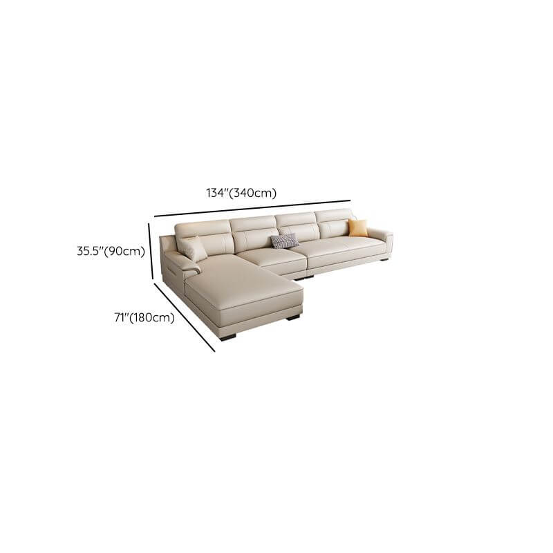 L-Shaped Left-Facing Reclining Sofa with Hidden Support - Modern Living Room Furniture for Relaxation & Entertainment