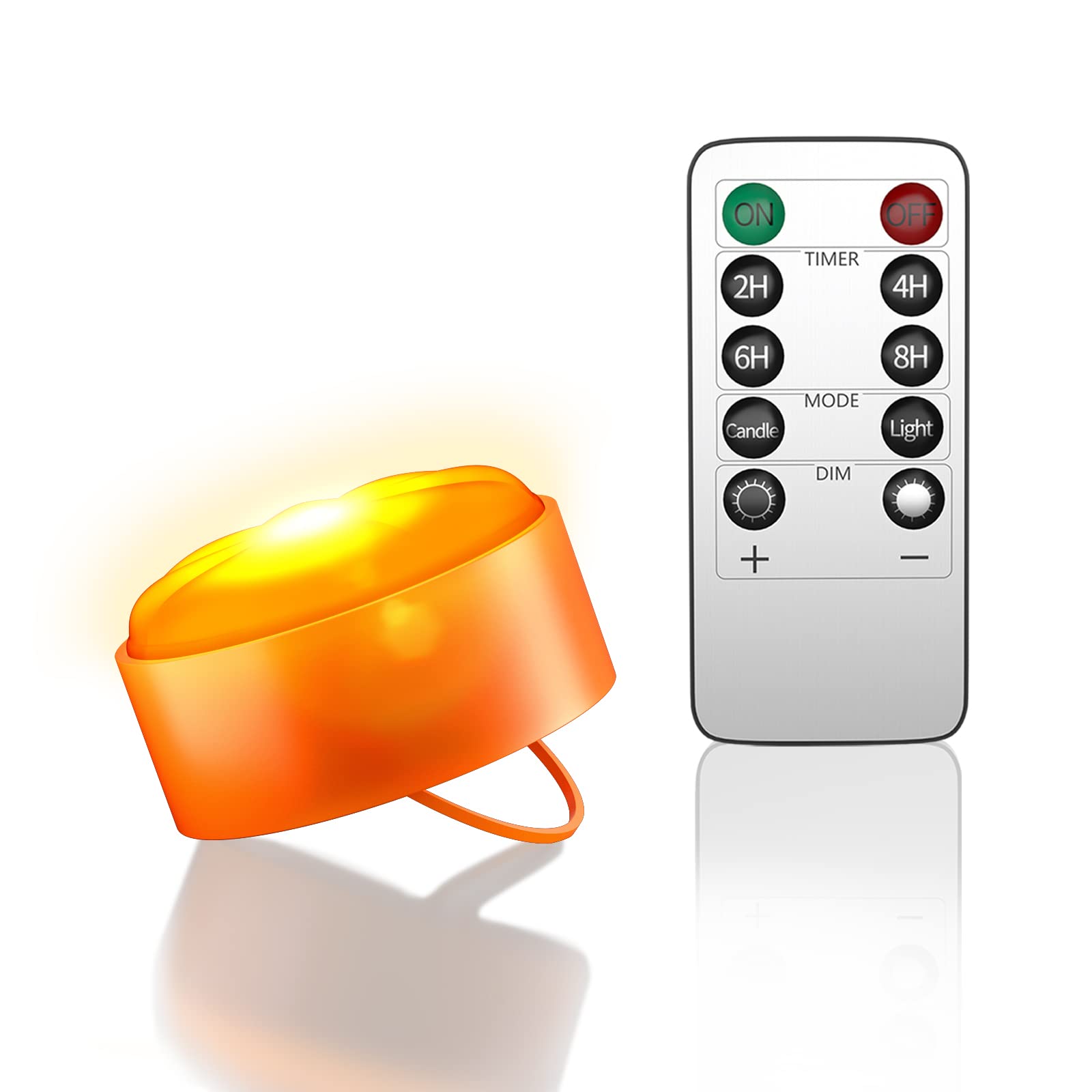 PChero Battery Operated Halloween Pumpkin Light with Remote Timer - Flameless Flickering LED Jack-O-Lantern Decor for Indoor/Outdoor Halloween Party, Fall Festival & Holiday Decoration - Perfect for Porch, Yard & Window Displays